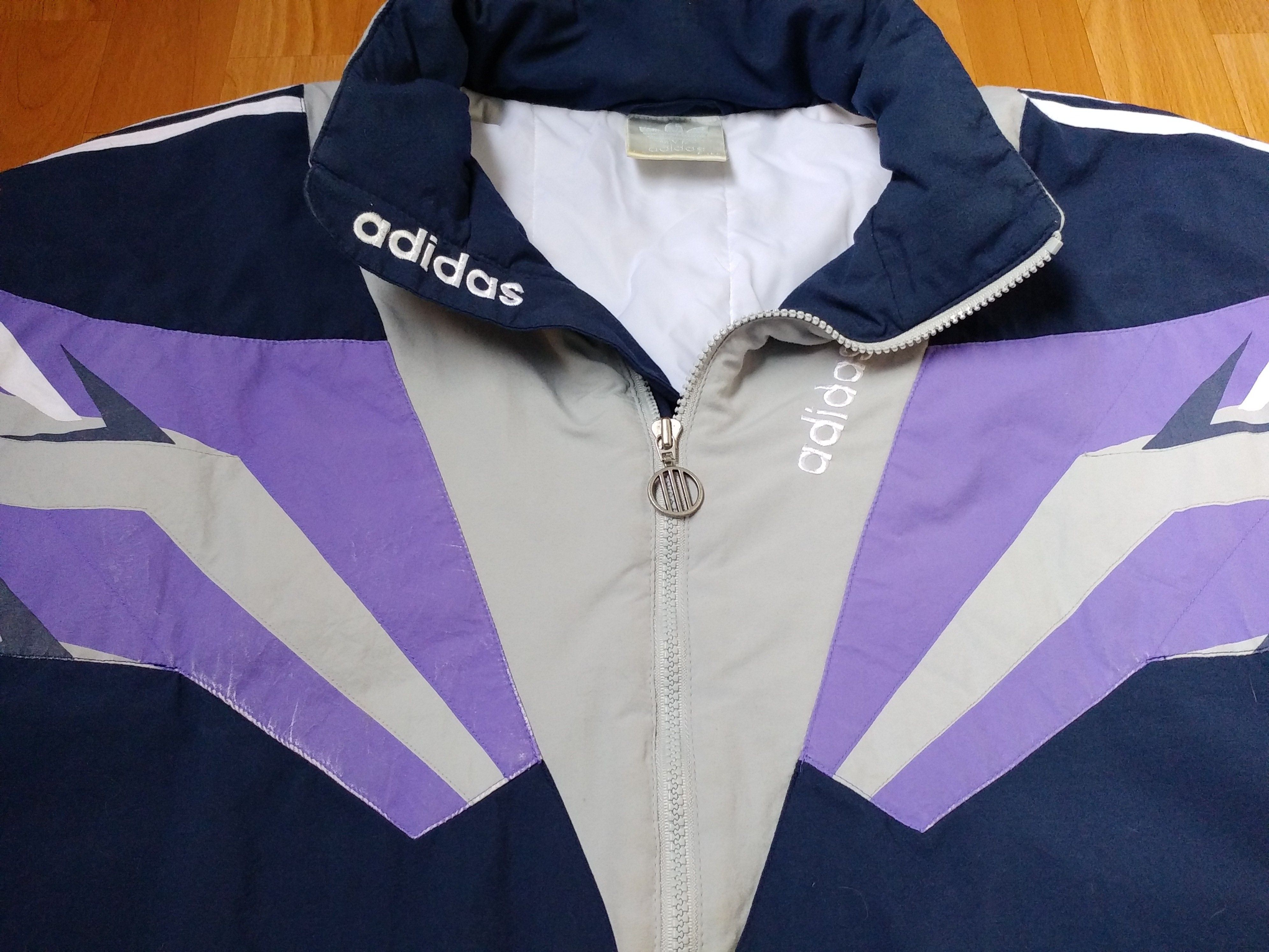 Adidas × Vintage ADIDAS jacket, blue vintage hip hop 90s hip-hop size L Size US L / EU 52-54 / 3 - 6 Thumbnail