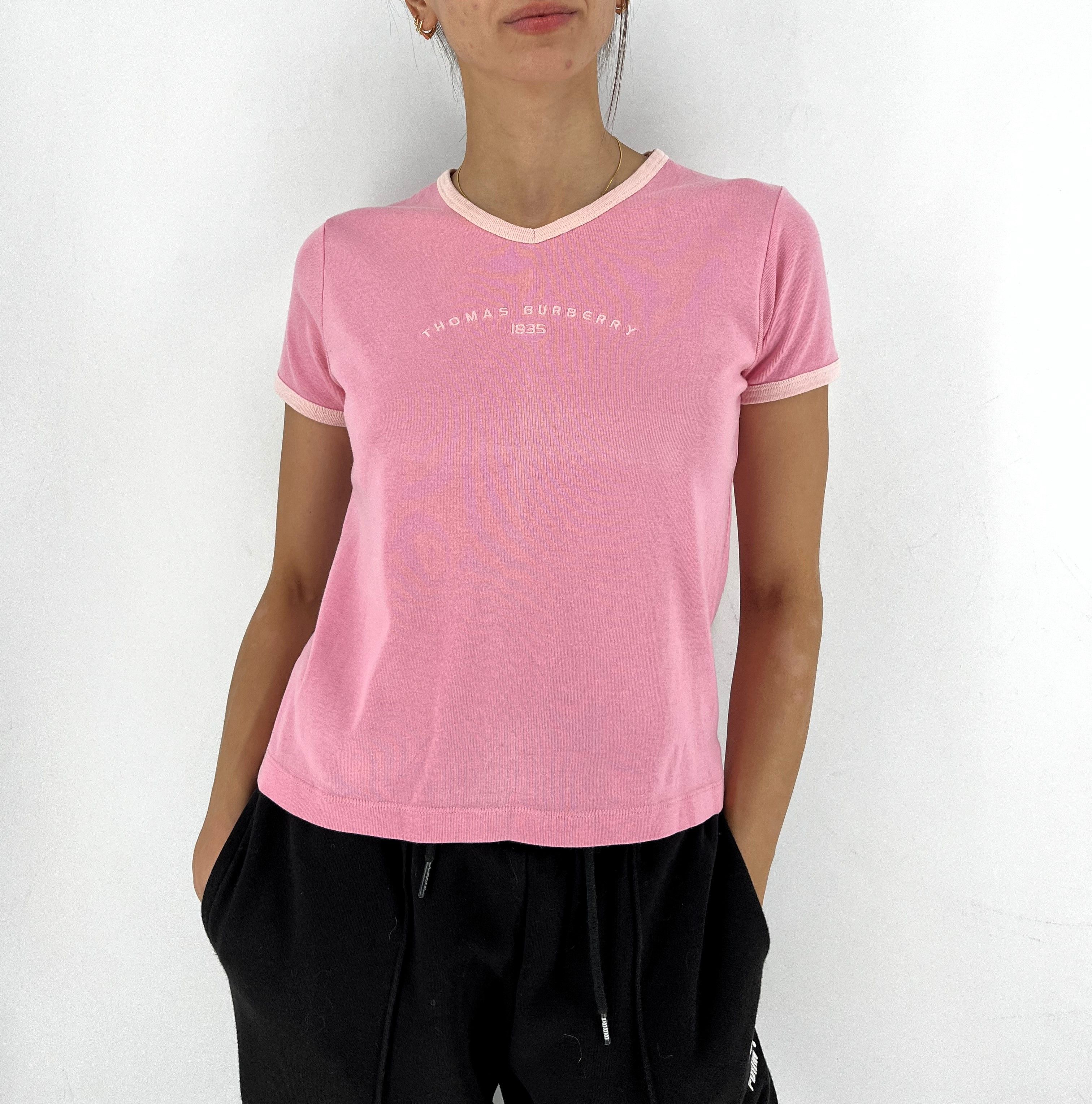 Burberry Vintage Casual Rare Thomas Burberry t-shirt PINK Size M Size M / US 6-8 / IT 42-44 - 2 Thumbnail