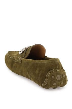 Salvatore Ferragamo o1s1rm0724 Plain Leather Loafers in Olive Green Size US 10 / EU 43 - 4 Thumbnail
