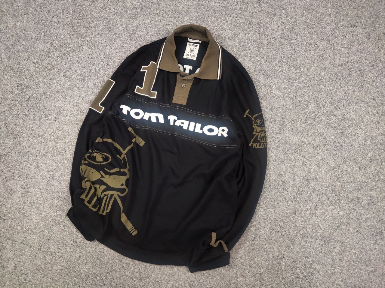 Tom Tailor Tom Tailor Vintage Skull Long sleeve Polo Ralph lauren Y2K Size US L / EU 52-54 / 3 - 3 Thumbnail