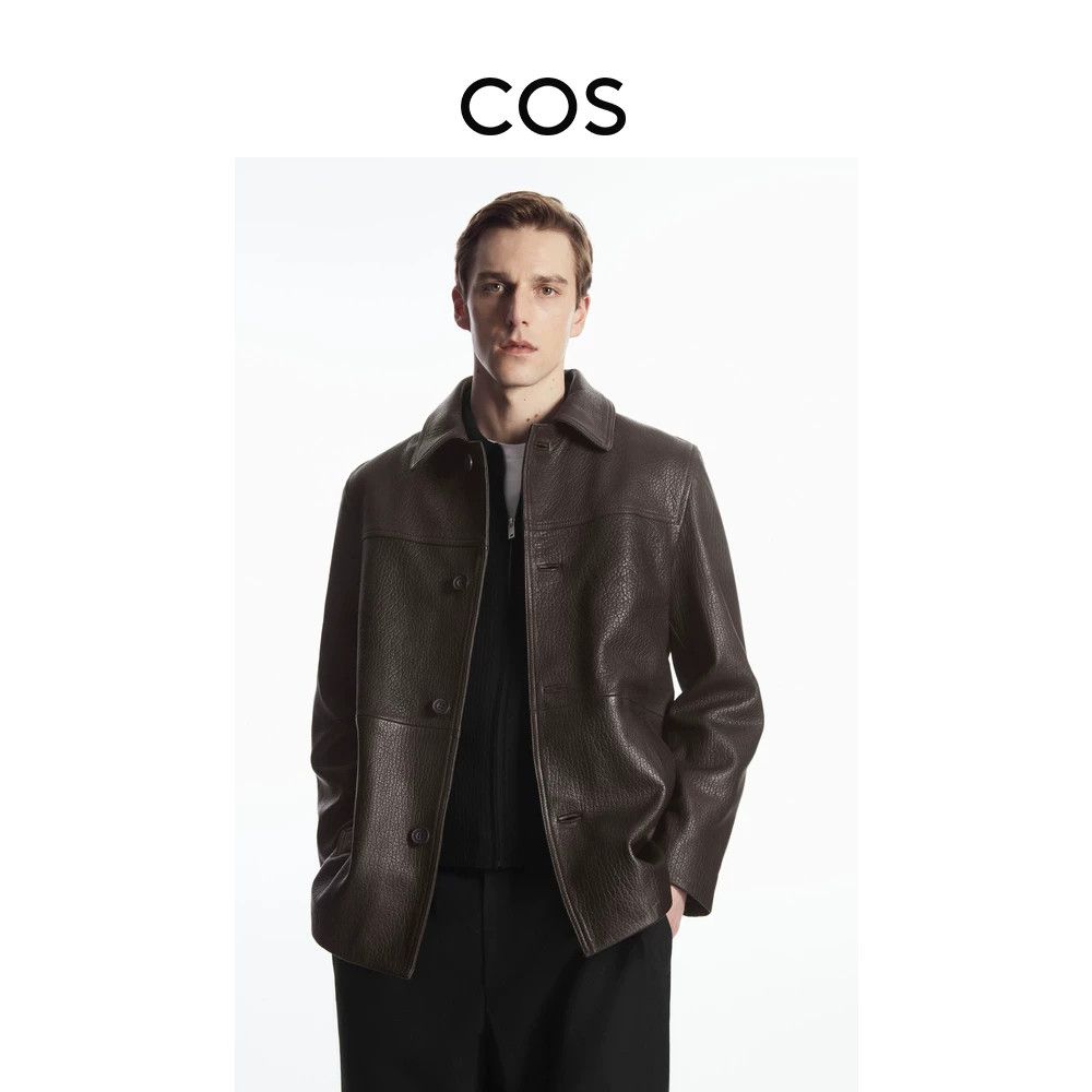 Cos COS Men's Leather Collar Jacket Size US M / EU 48-50 / 2 - 1 Preview