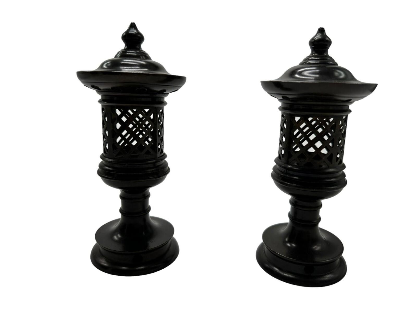 Unknown London Vintage 2 Unique Ancient Bronze Lantern Japan 19th Size ONE SIZE - 1 Thumbnail