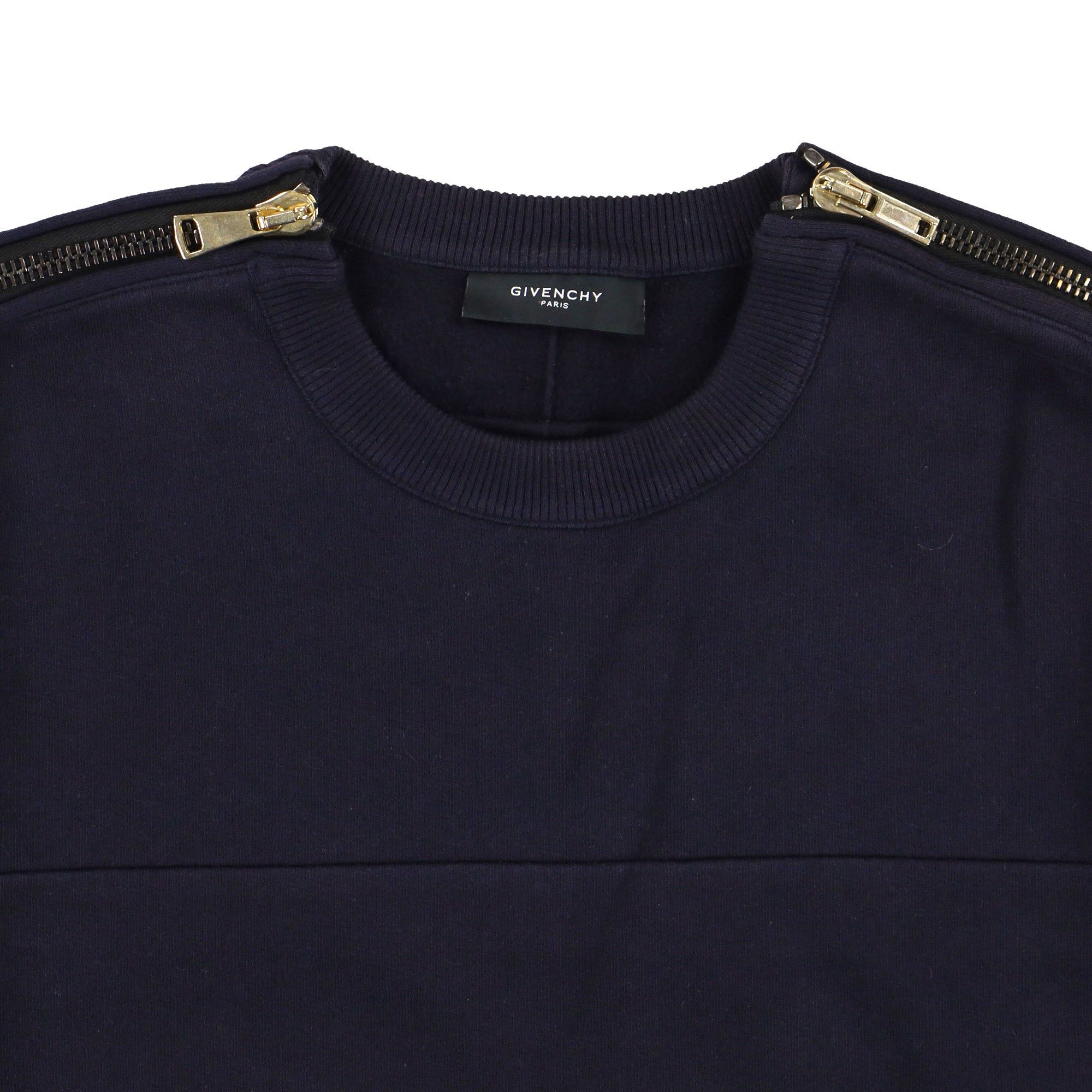 Givenchy 1 of 1 Blue Shoulder Zip Striped Panels Sweatshirt Size US M / EU 48-50 / 2 - 2 Thumbnail
