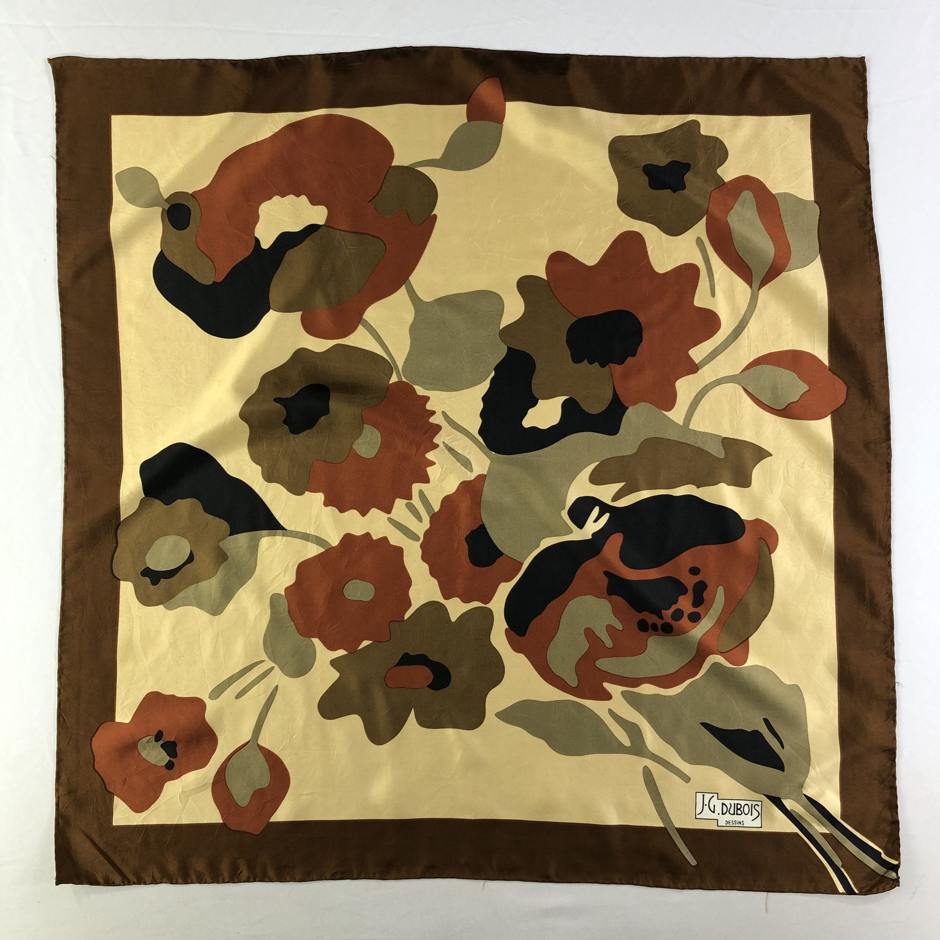 Vintage Vintage J.G.Dubois Silk Scarf Size ONE SIZE - 2 Thumbnail