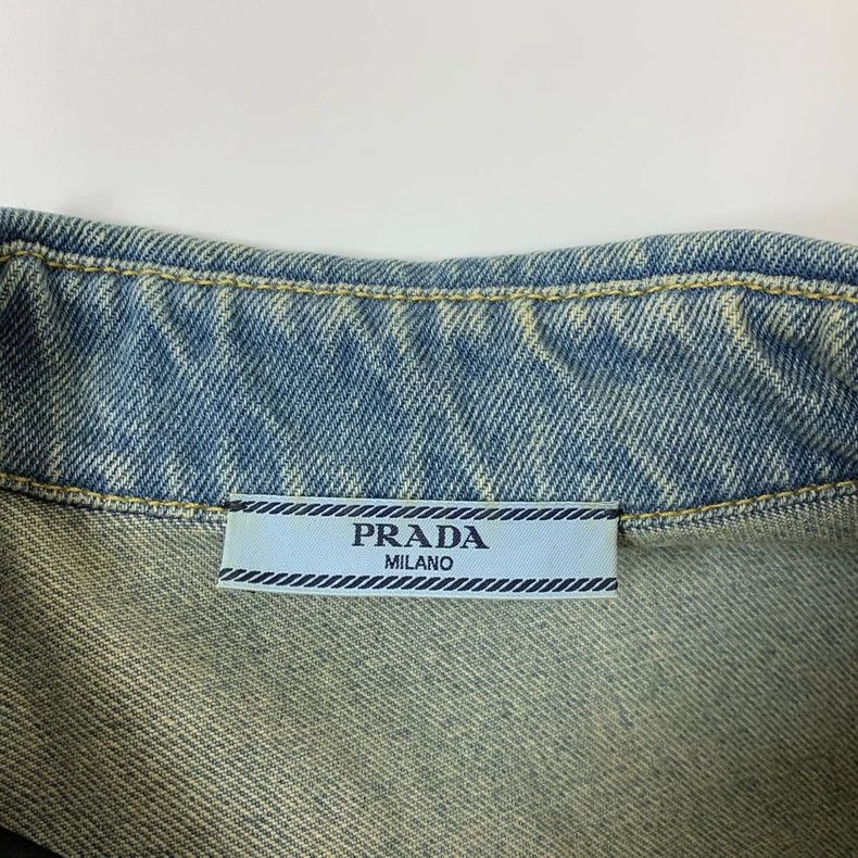 Prada Prada Triangle denim cardigan short sleeves 2503-Nextarrow Size US XXS / EU 40 - 3 Thumbnail