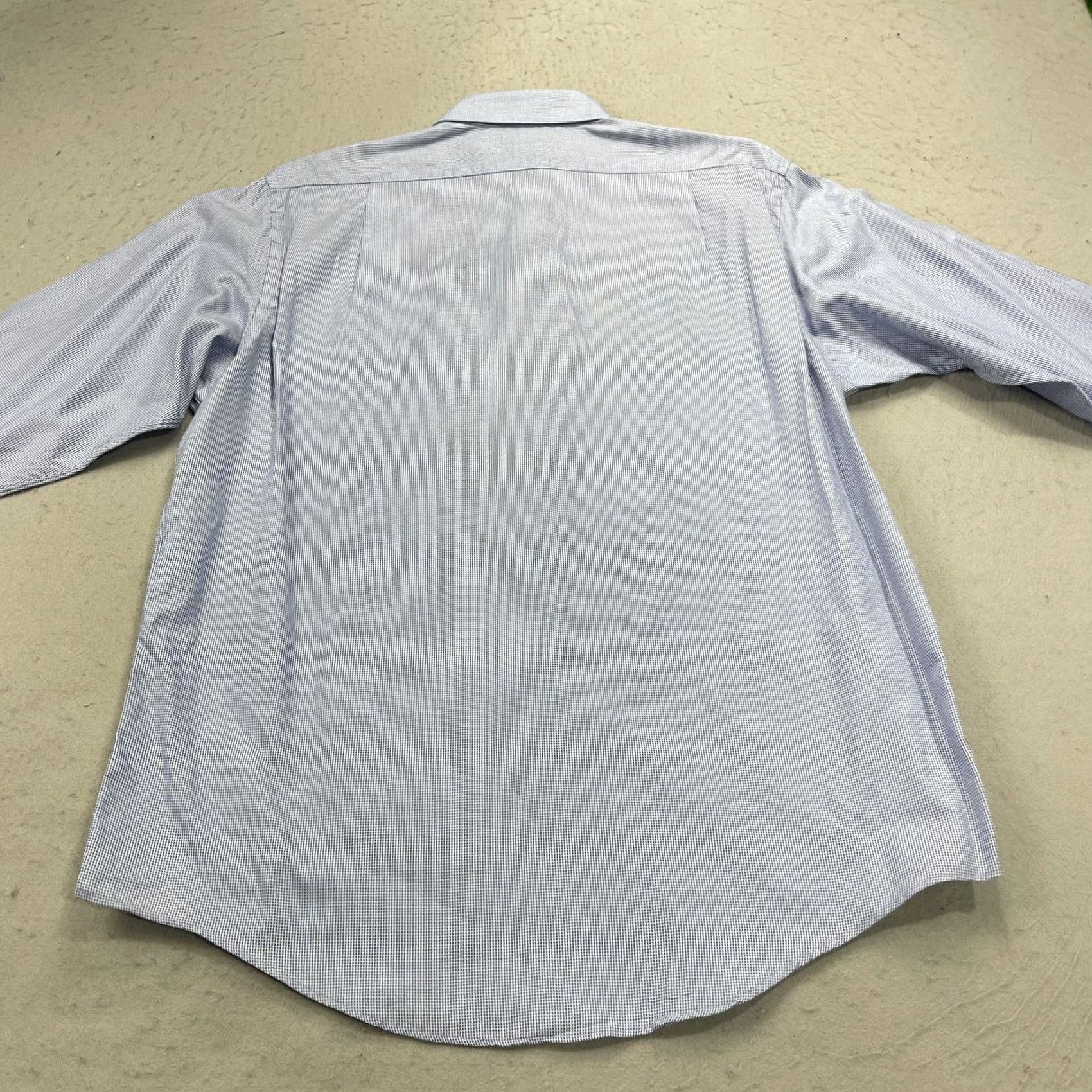 Brooks Brothers VINTAGE Brooks Brothers Dress Shirt Mens 16.5 Blue Check Classic Made USA Makers Shirt Size 46R - 5 Thumbnail