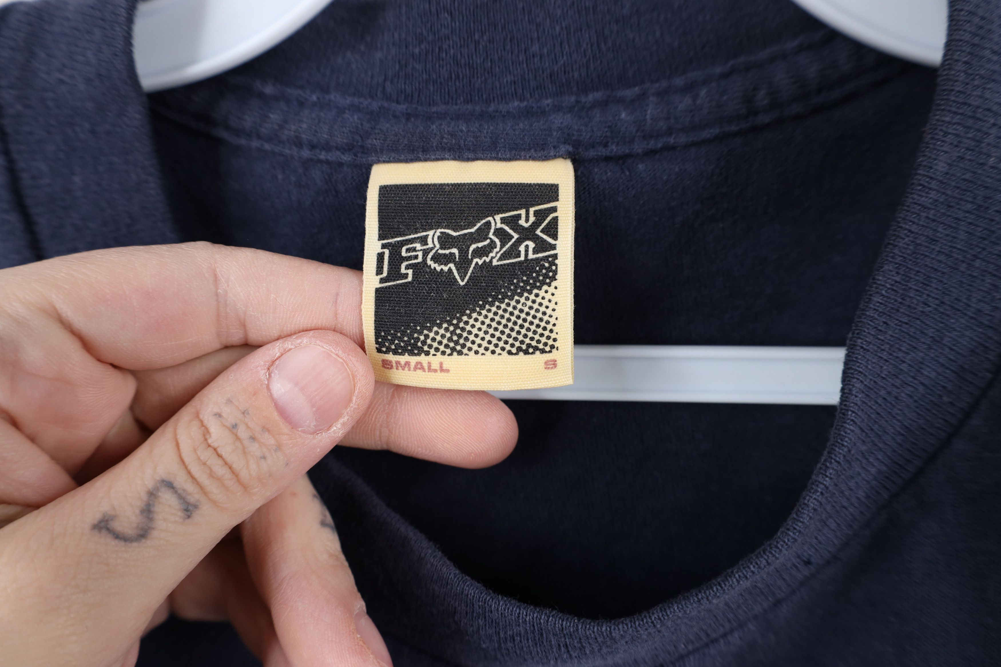 Fox Racing × Vintage Vintage 90s Y2K Fox Racing Spell Out Big Logo T-Shirt Blue Size US S / EU 44-46 / 1 - 11 Thumbnail