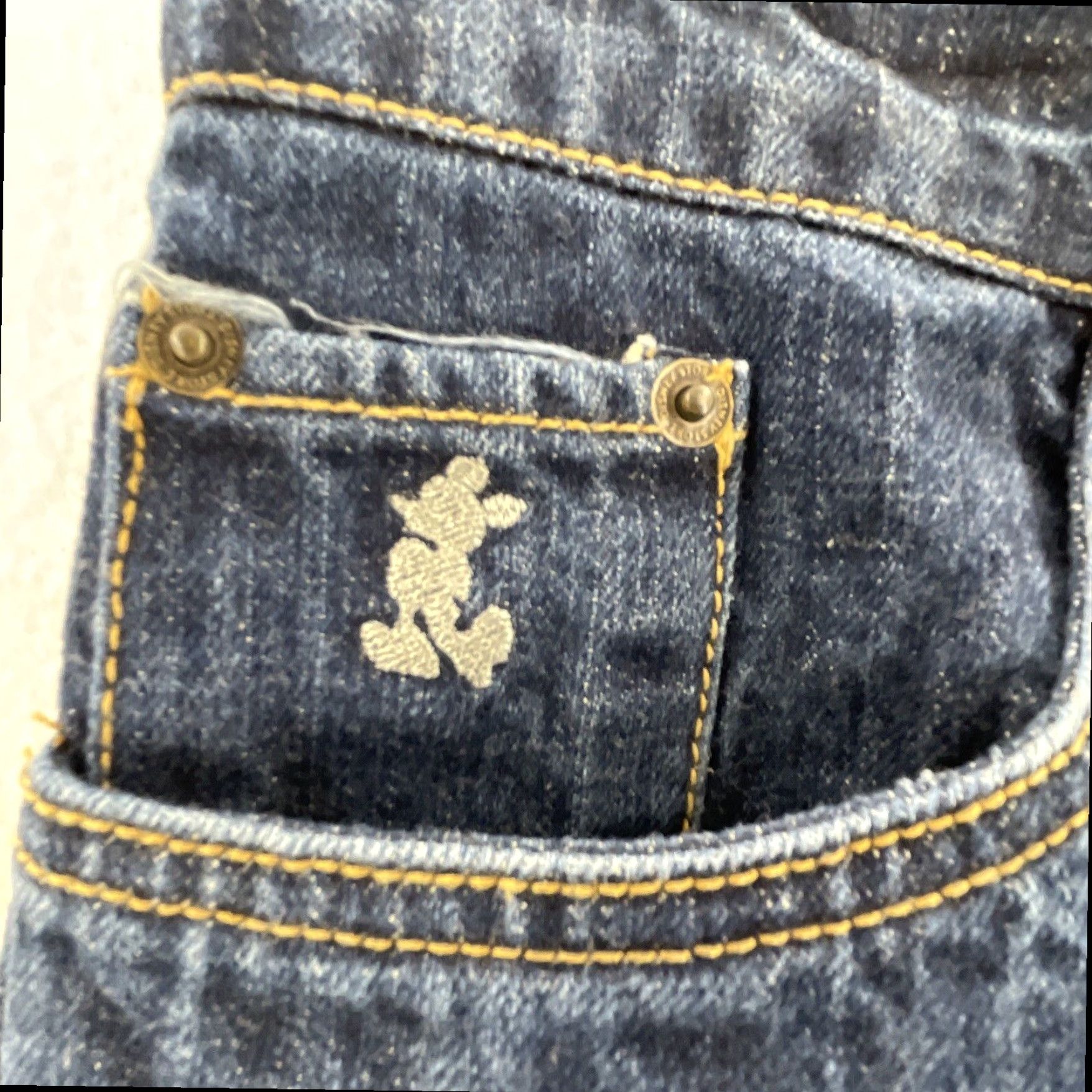 Disney Disney Store Mens Shorts, 30, Blue, Dark Wash, Mickey Mouse Embroidery, Denim Bermuda Size US 30 / EU 46 - 5 Thumbnail