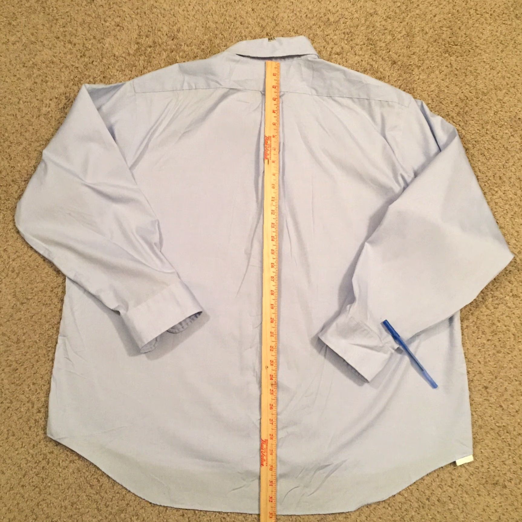 Van Heusen Van Heusen Shirt Mens 19 Blue Long Sleeve Button-Up Collar-Down Button Front Regular Cotton Blend Size US XXL / EU 58 / 5 - 5 Thumbnail