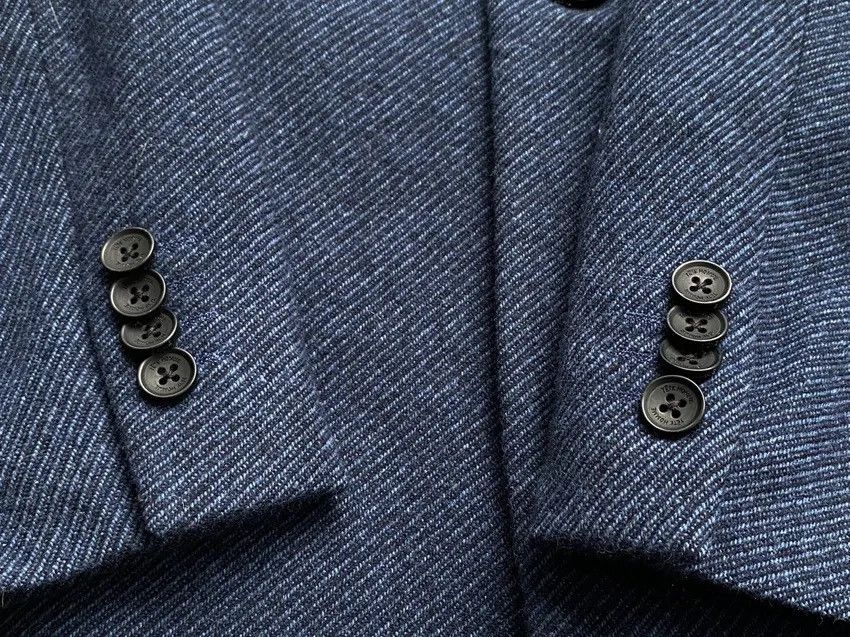 Tete Homme Tete Homme Wool Long Jacket - Blue Size M / US 6-8 / IT 42-44 - 8 Thumbnail