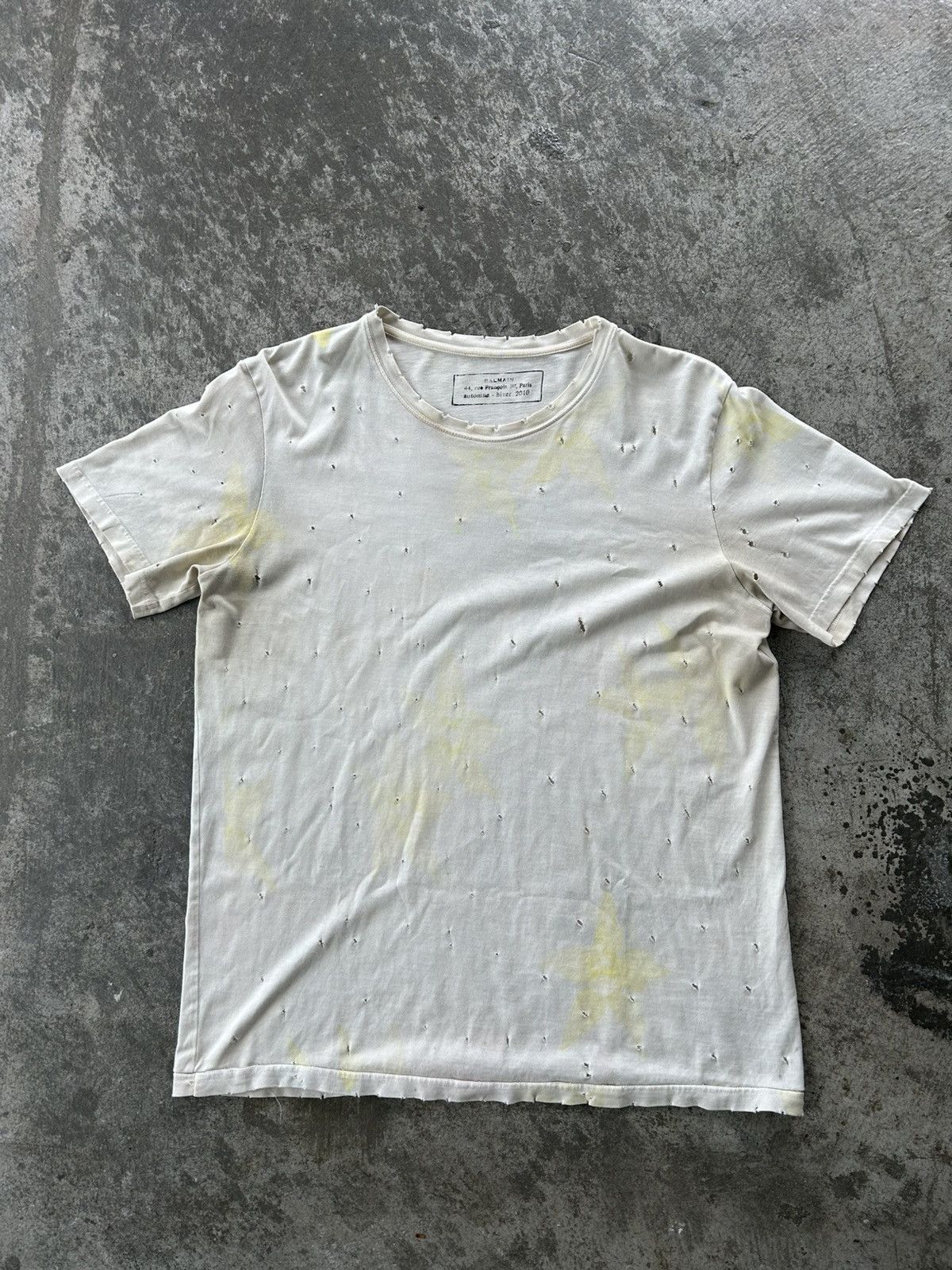 Balmain Balmain Homme AW10 Distressed Floral Shirt Decarnin Size US M / EU 48-50 / 2 - 1 Thumbnail