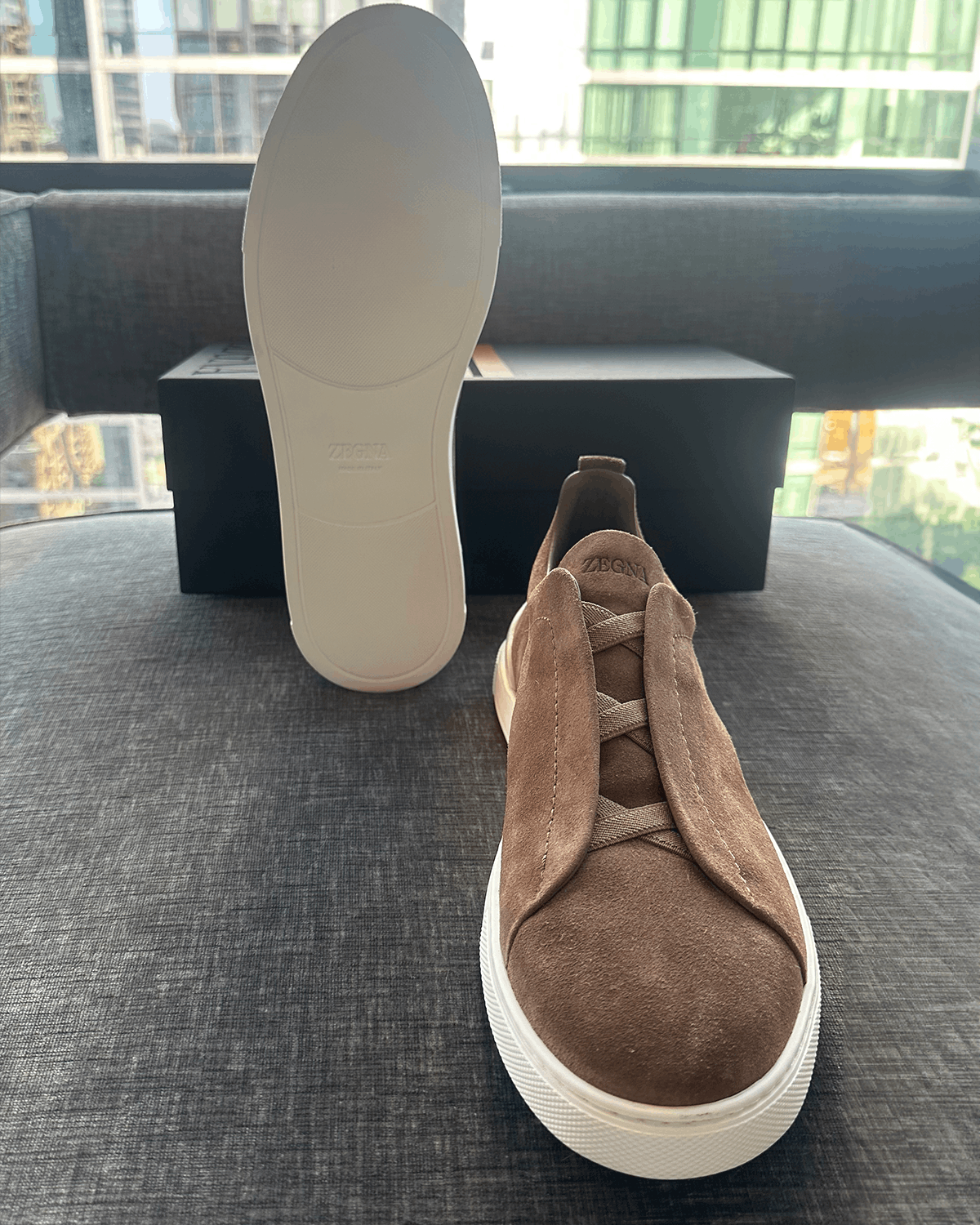 Ermenegildo Zegna Zegna Triple Stitch Beige Suede Shoes Size US 10 / EU 43 - 5 Thumbnail