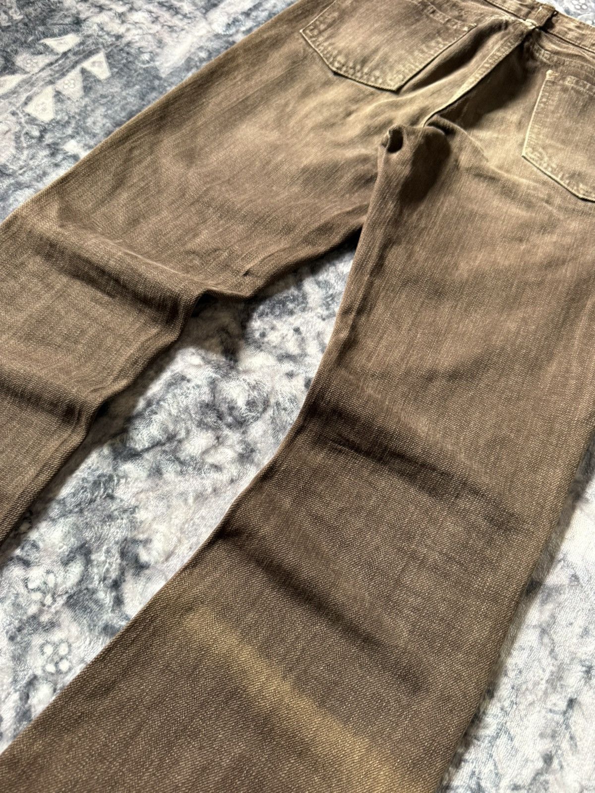 GOSTAR DE FUGA DMG Japan Flared Bootcut Faded Brown Denim Pants Size US 27 - 11 Thumbnail