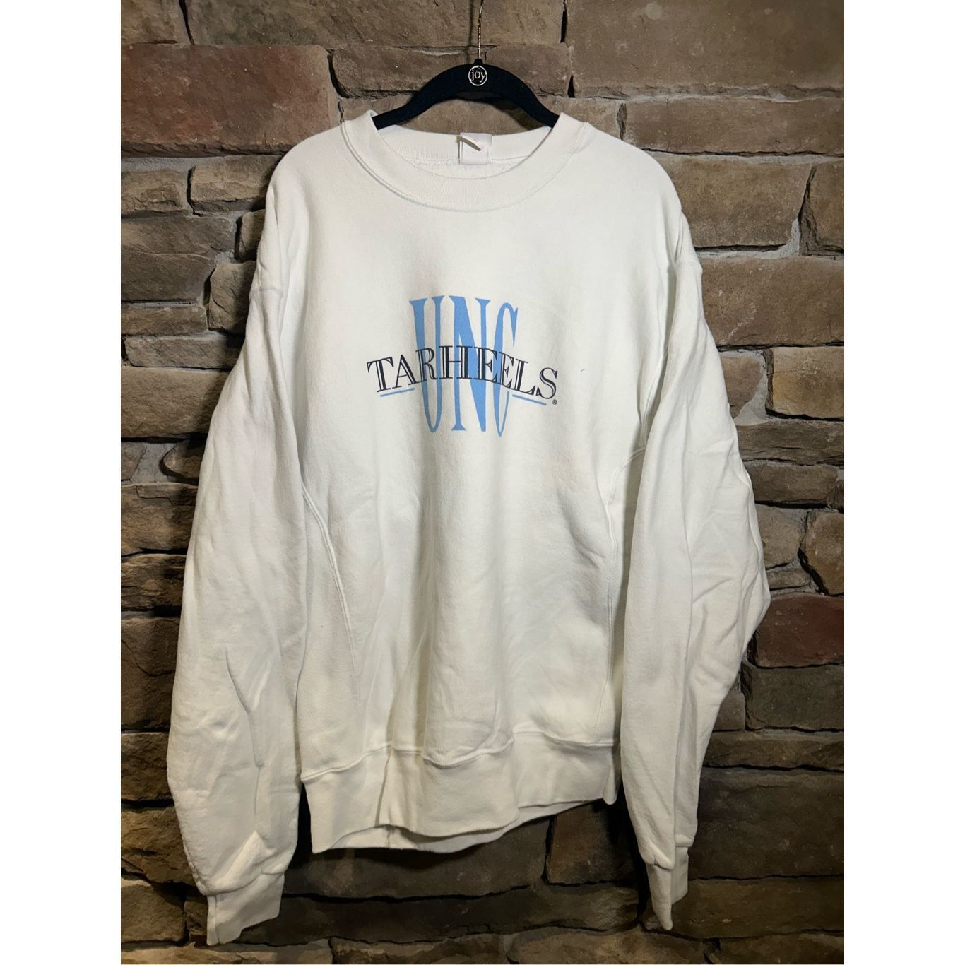 Vintage Vintage 1990s University of North Carolina, UNC Tar Heels white blue sweatshirt Size US L / EU 52-54 / 3 - 1 Thumbnail