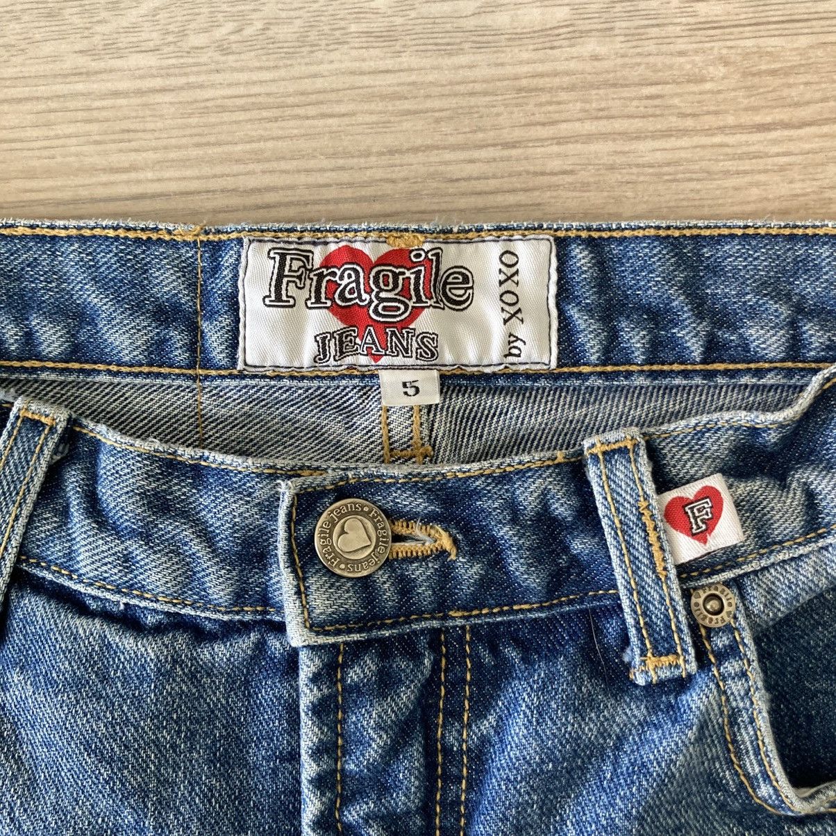 XOXO Vtg Y2k flare wide leg fragile jeans by xoxo Size 28" / US 6 / IT 42 - 3 Thumbnail