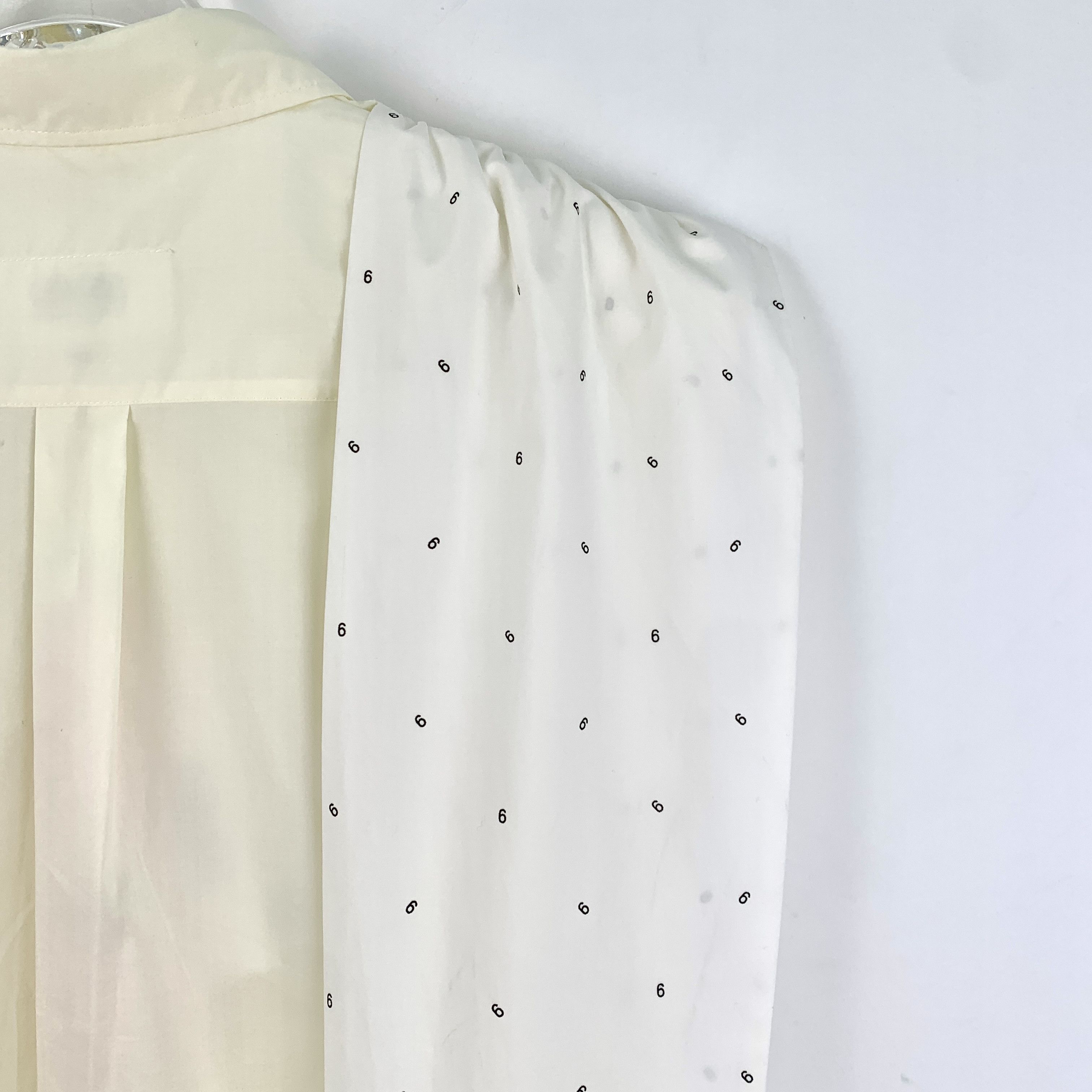 Maison Margiela Maison Margiela Sleeve Print Cotton Shirt Beige (Size S) Size S / US 4 / IT 40 - 5 Thumbnail