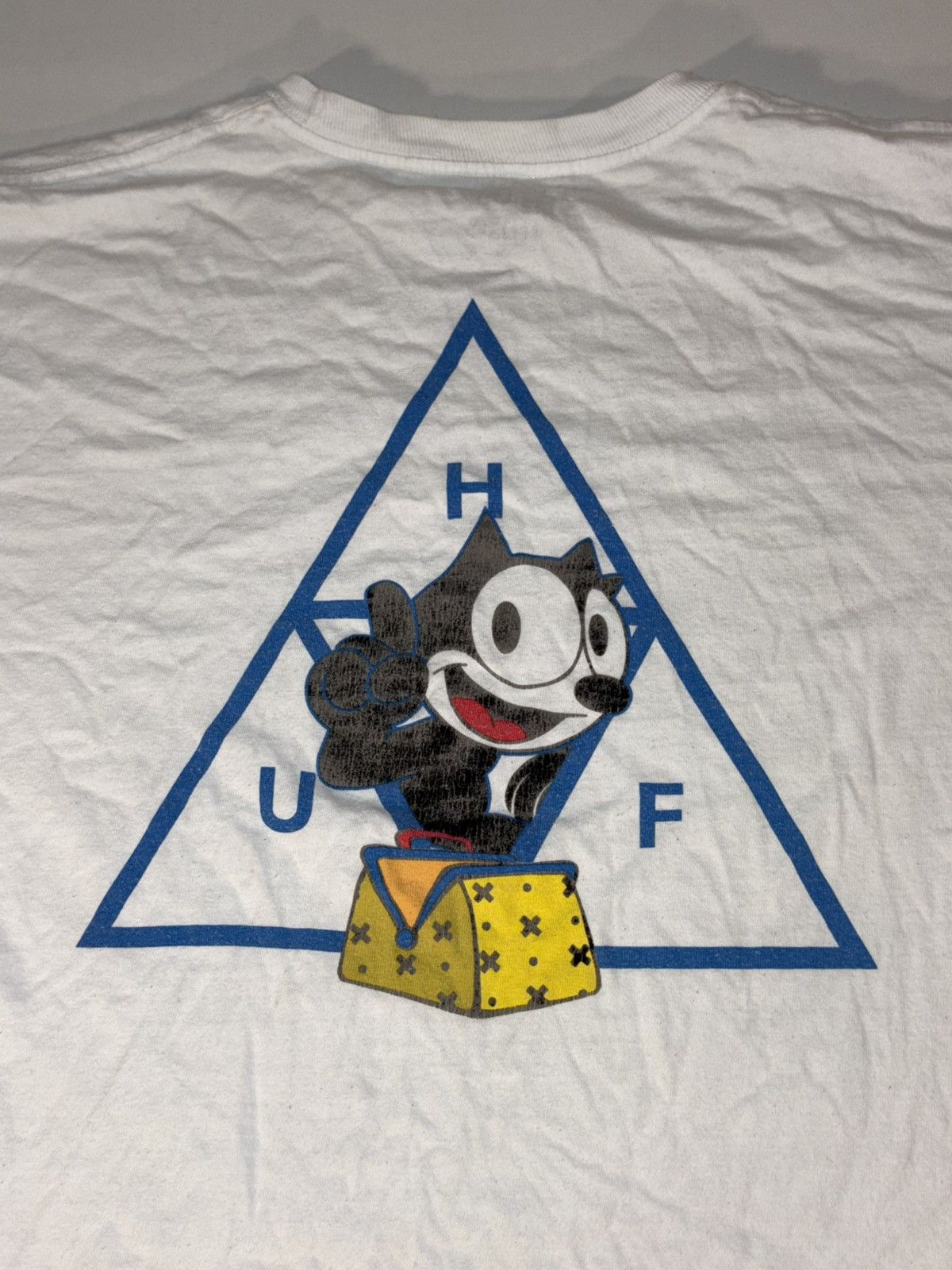 Huf HUF X Felix The Cat Small Chest Back Graphic White T-Shirt Size US M / EU 48-50 / 2 - 5 Thumbnail