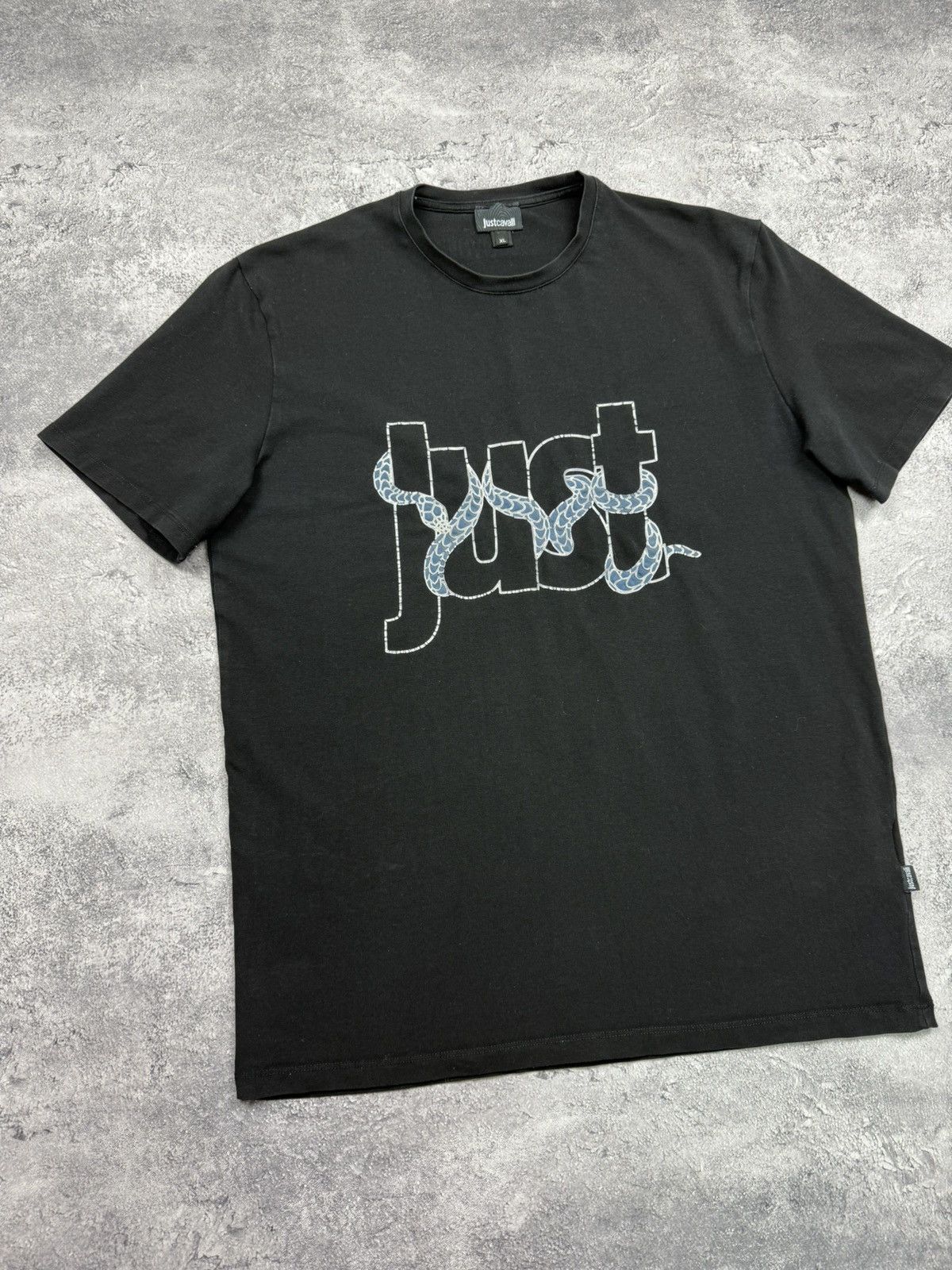 Just Cavalli Just Cavalli Snake Big Logo T-Shirt Designer Tee Rare Y2K Size US XL / EU 56 / 4 - 5 Thumbnail