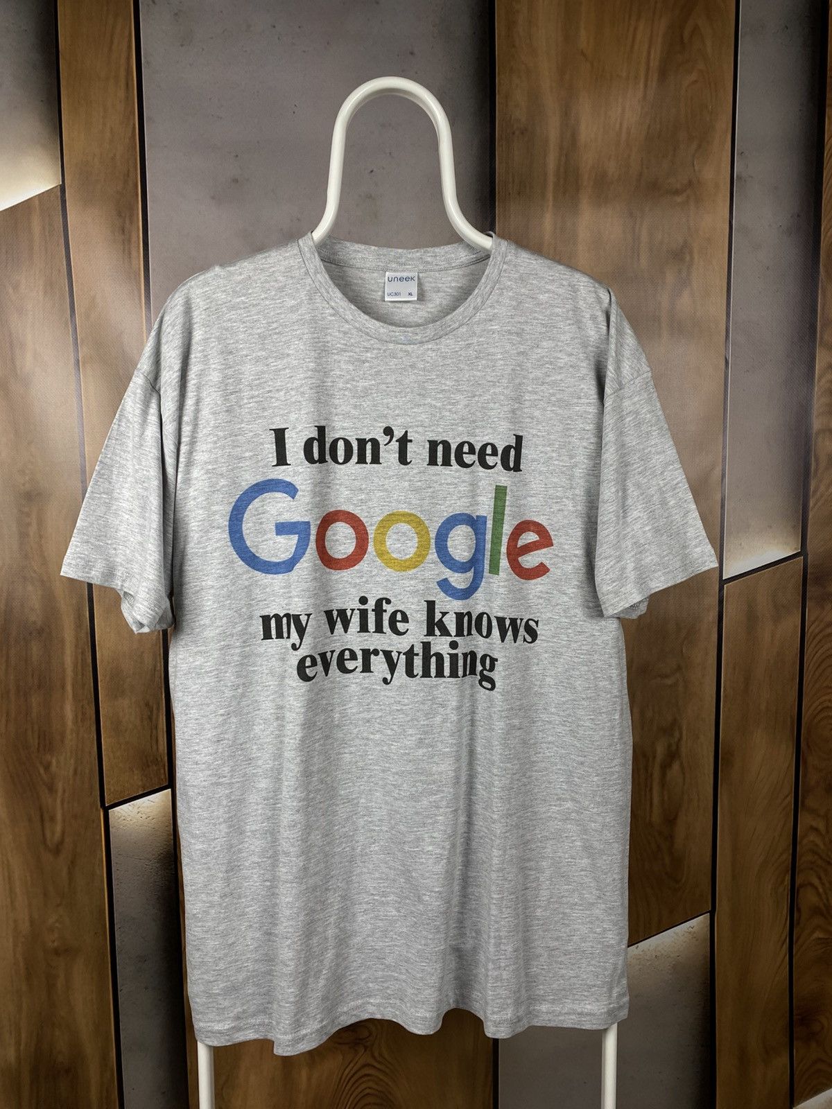 Vintage 🛜Vintage Humor T-Shirt I Don’t Need Google My Wife Knows 🛜 Size US XL / EU 56 / 4 - 1 Thumbnail