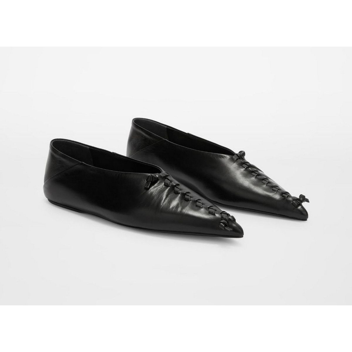 Jil Sander JIL SANDER black knot detailing soft ballerina shoes 8 38 Size US 8 / IT 38 - 1 Thumbnail