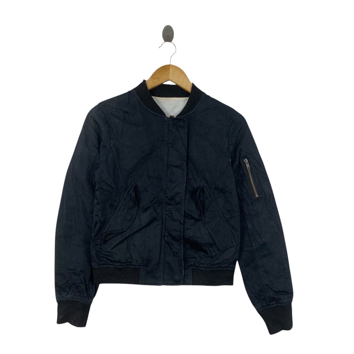 MOUSSY MOUSSY JAPAN MA-1 Denim Jeans Bomber Jacket Windbreaker Size S / US 4 / IT 40 - 4 Thumbnail