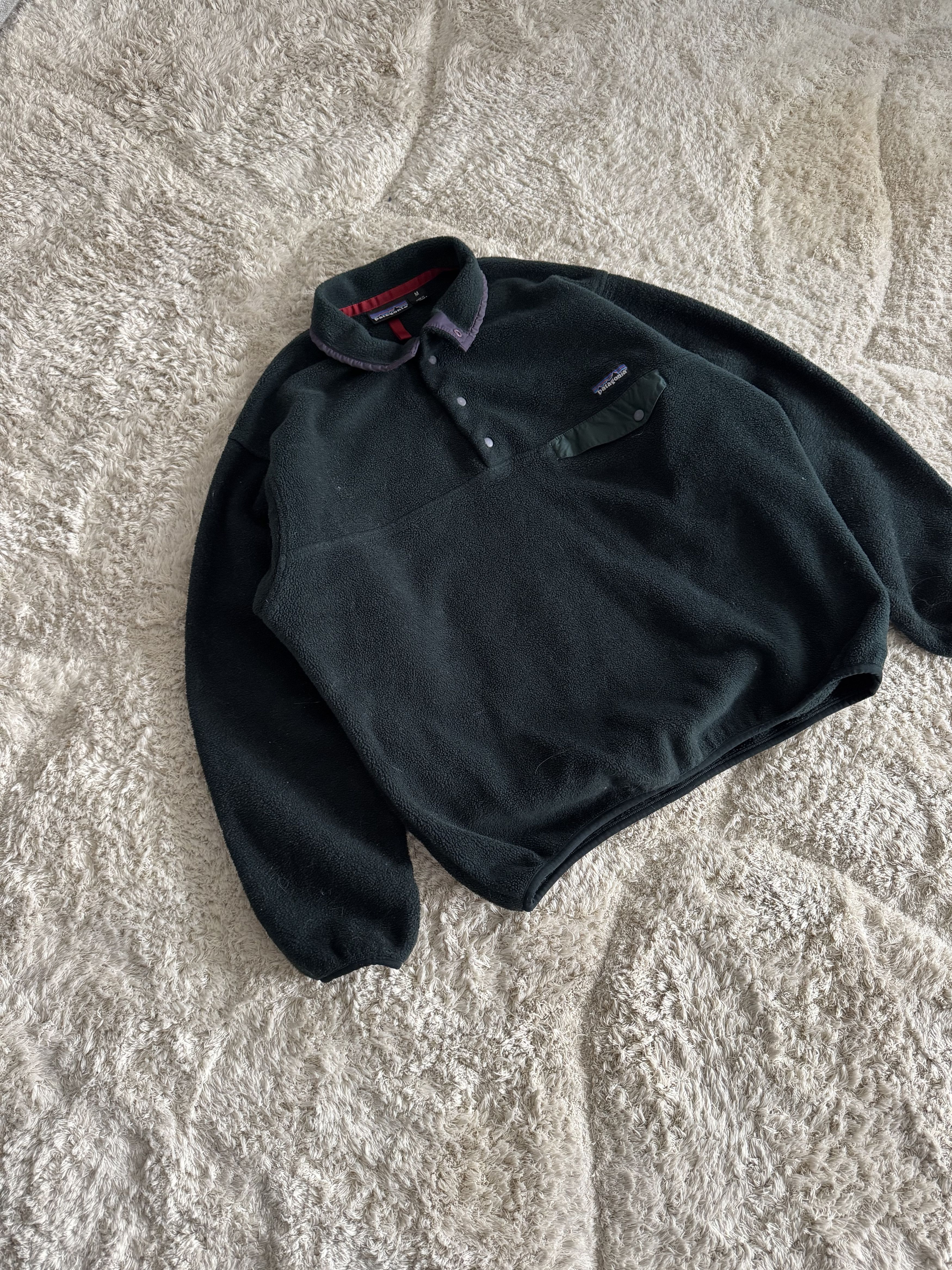 Patagonia Vintage 90s Green Patagonia Synchilla Snap Fleece Size US M / EU 48-50 / 2 - 2 Thumbnail