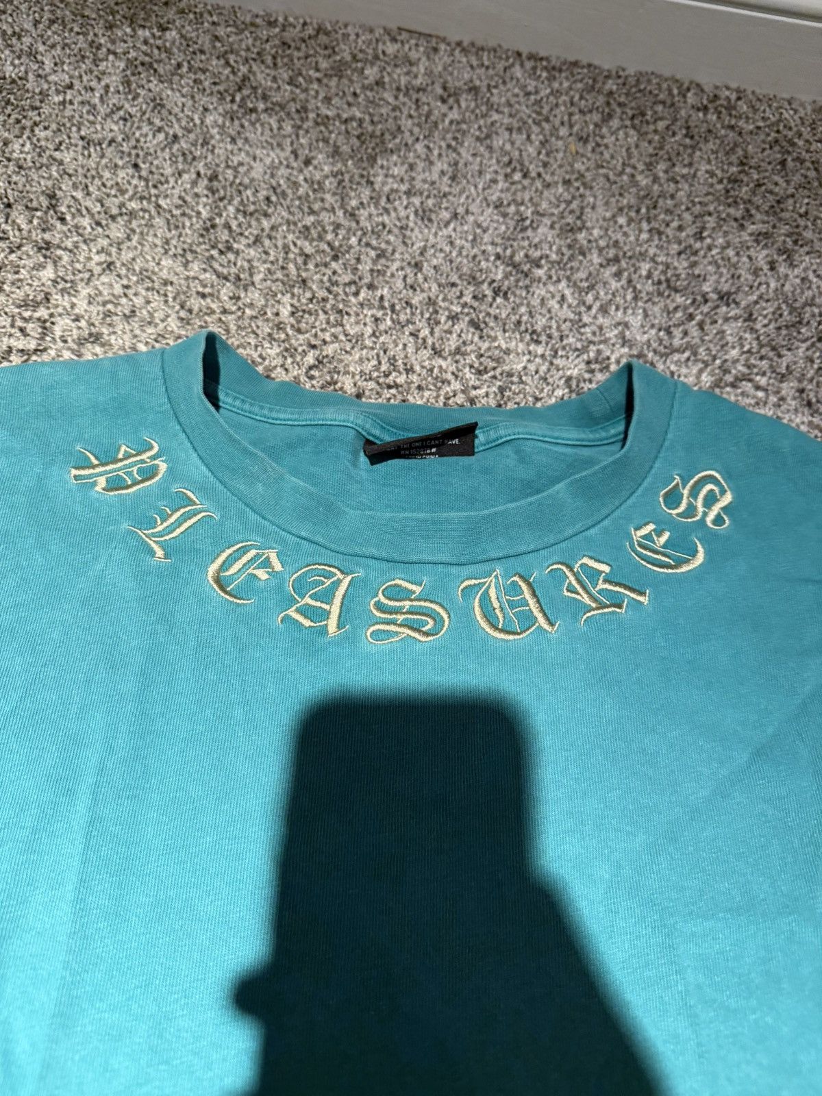 Pleasures Pleasures embroidered collar tee. Clean faded teal colorway Size US XL / EU 56 / 4 - 2 Thumbnail