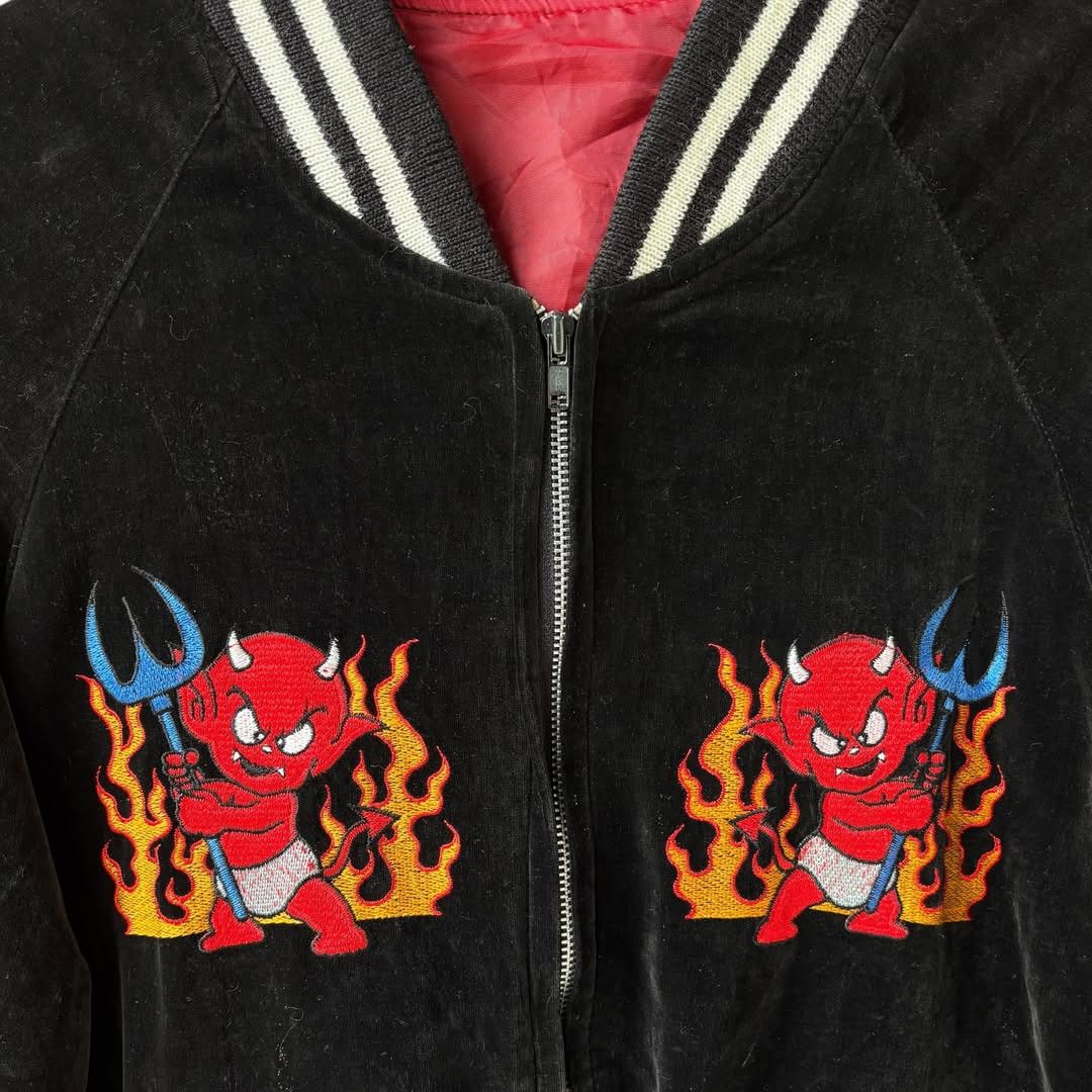 Other 90s Great Red Hot Power Of Devils Stars Sukajan Jacket Size US M / EU 48-50 / 2 - 3 Thumbnail