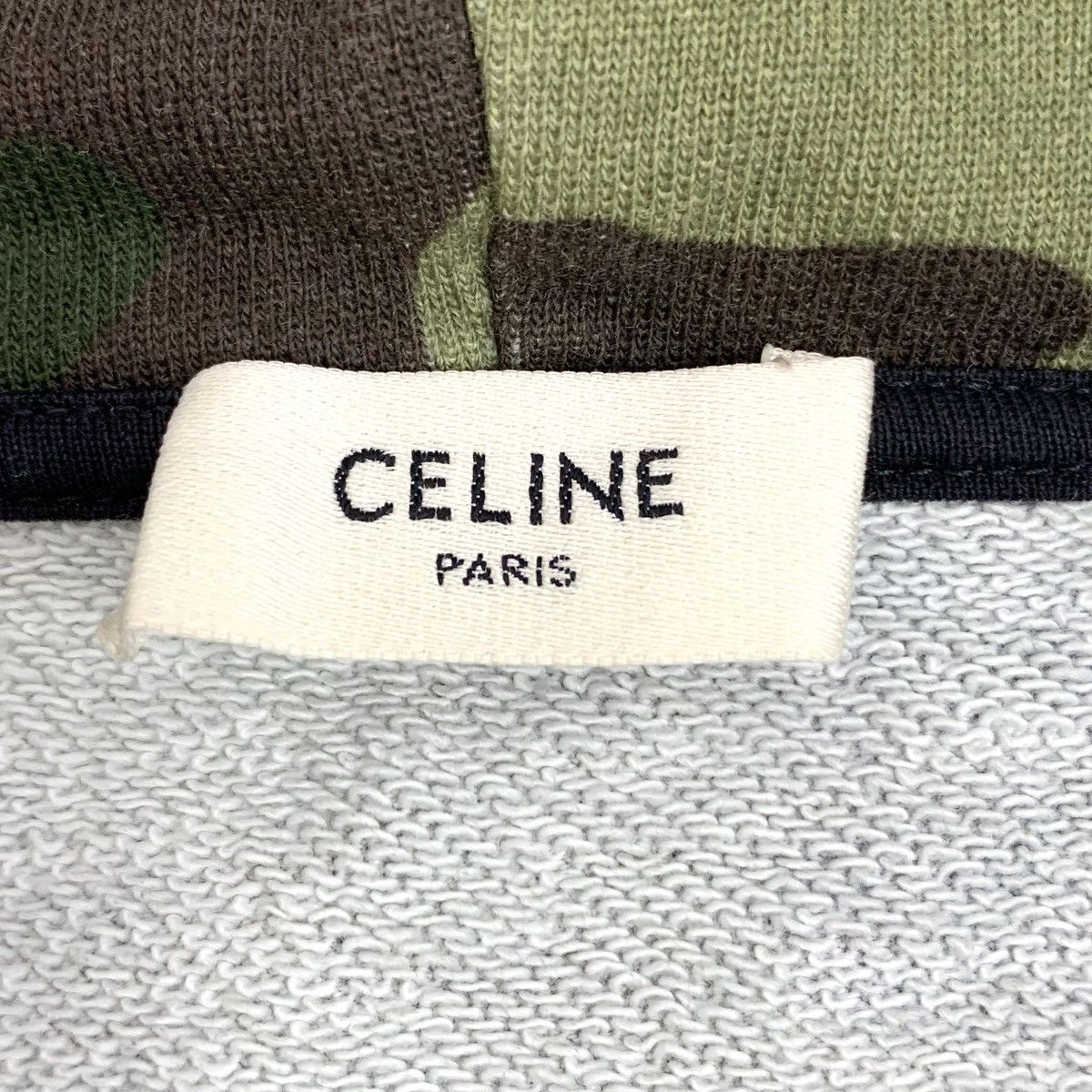 Celine Celine Camouflage Logo Hooded Drawstring Sweatshirt K26WX Size S / US 4 / IT 40 - 5 Thumbnail