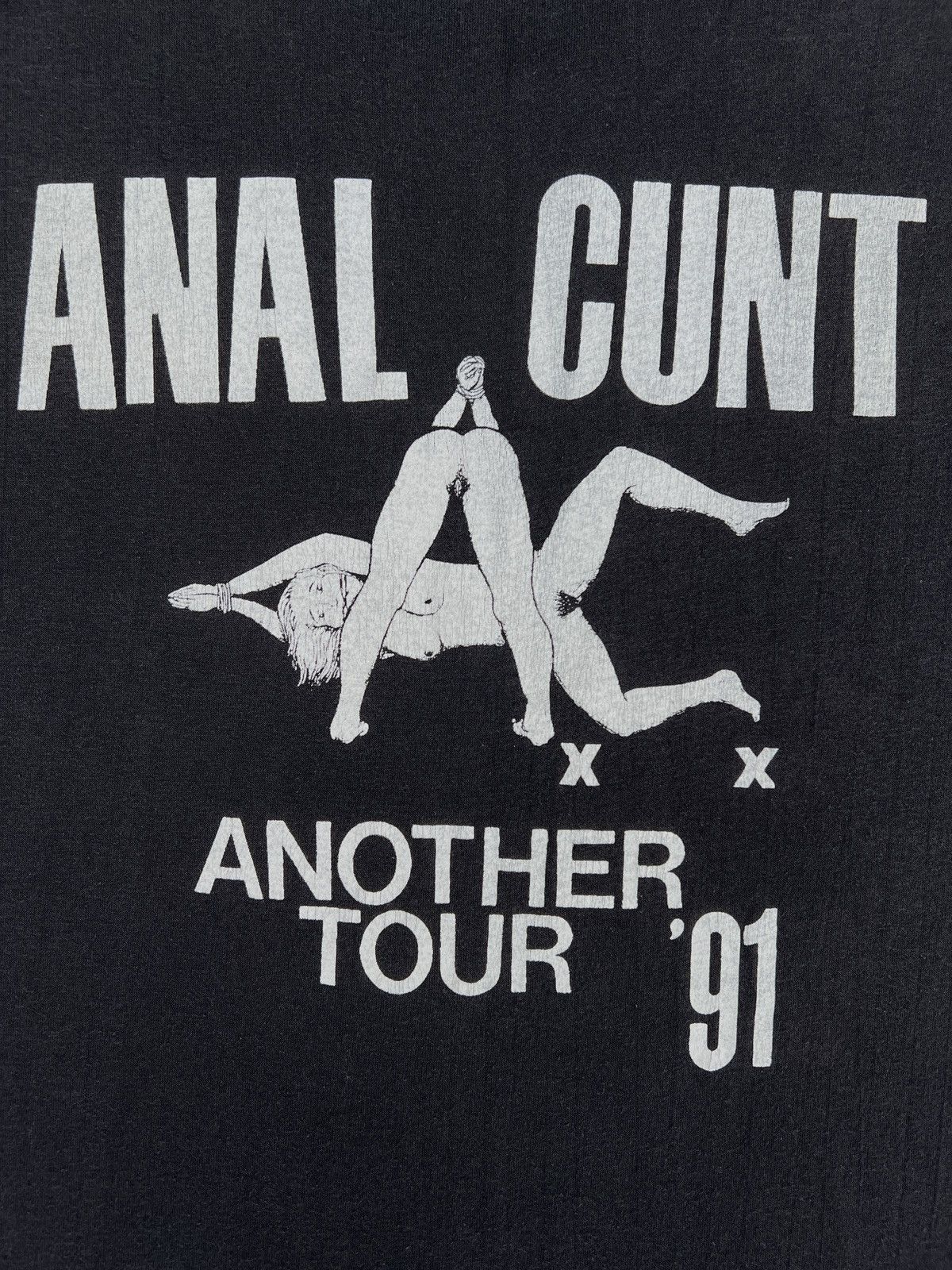 Vintage 1990s Anal Cunt AxCx Another Tour Band Tee Size US L / EU 52-54 / 3 - 7 Thumbnail