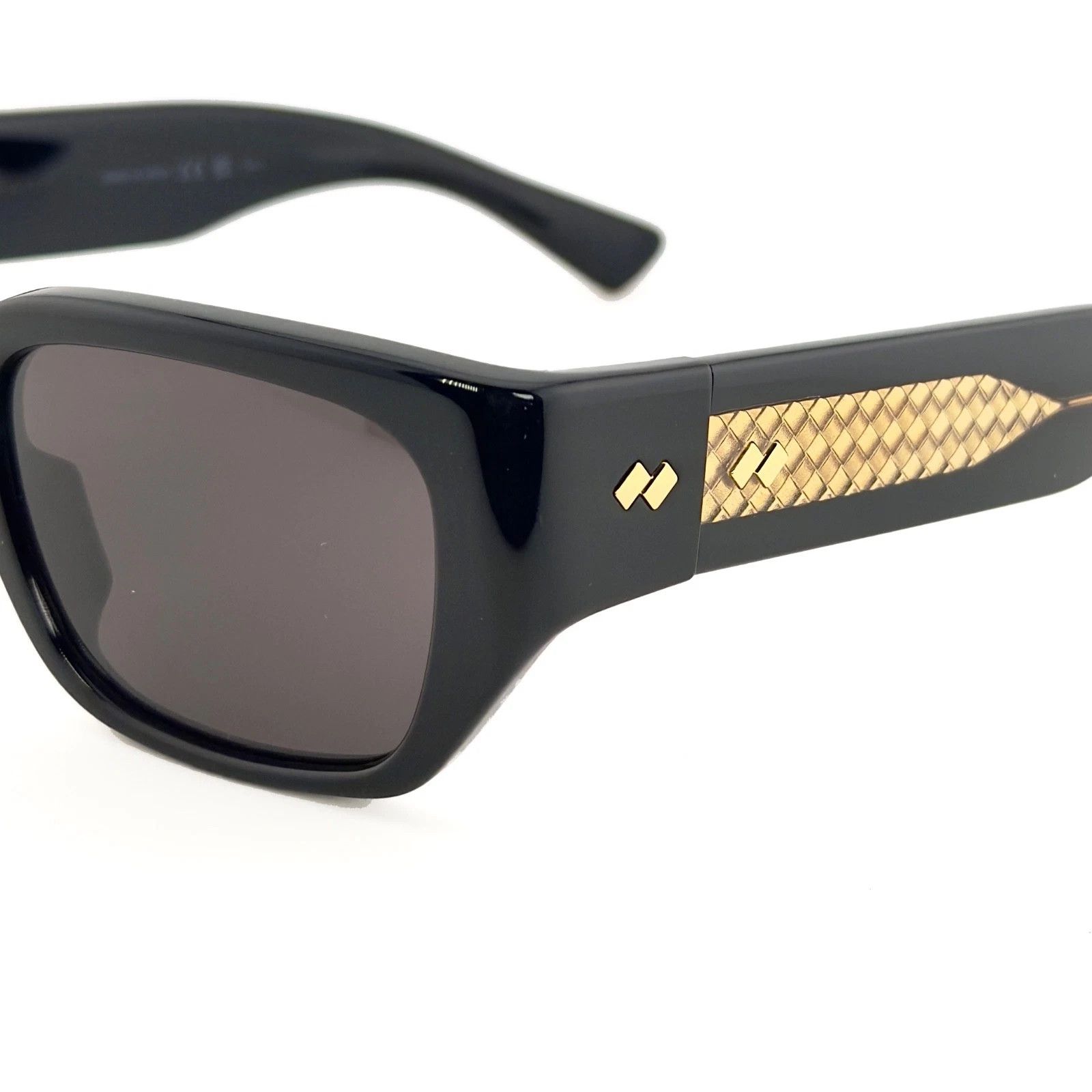 Bottega Veneta BOTTEGA VENETA 1400 BV1400S Intrecciato Black Bold 001 Size ONE SIZE - 8 Thumbnail