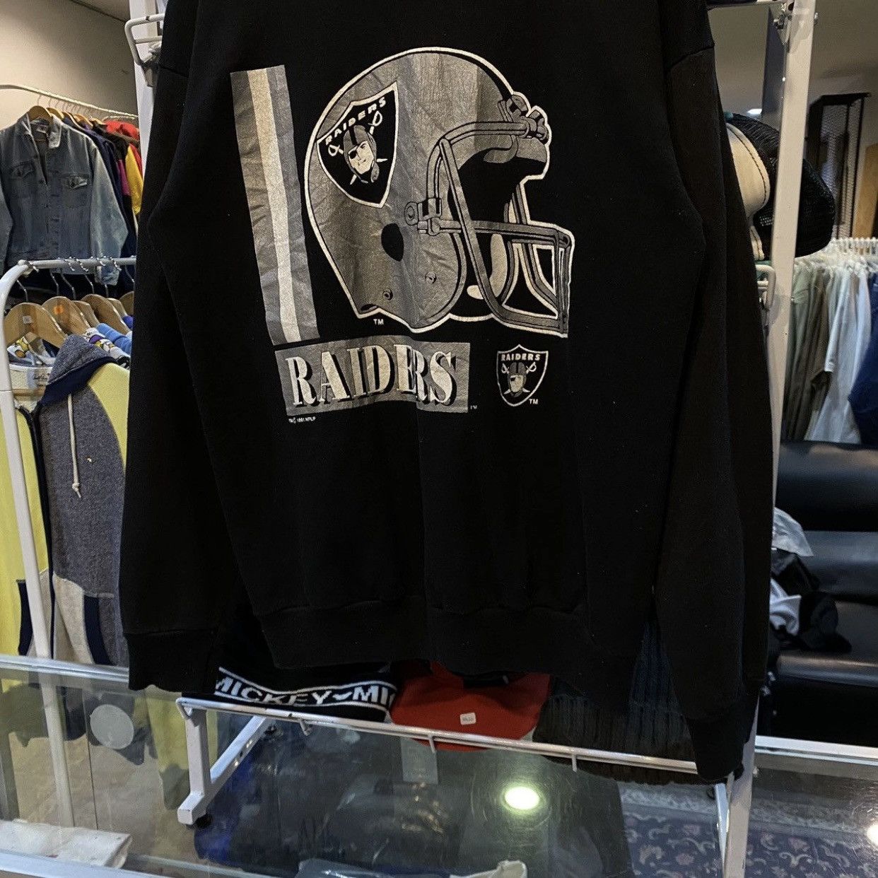 NFL Vintage 90s Oakland Raiders NFL Graphic Crewneck Sweatshirt Size US L / EU 52-54 / 3 - 4 Thumbnail