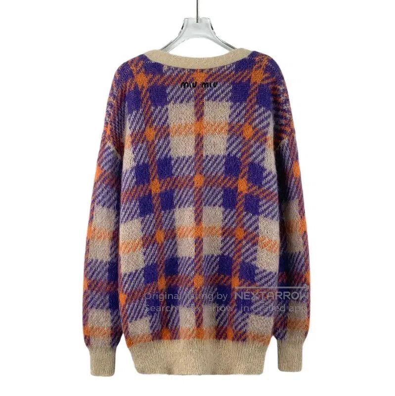 Miu Miu Miu Miu Colorblock Mohair Cardigan for Women . Size XS / US 0-2 / IT 36-38 - 2 Thumbnail