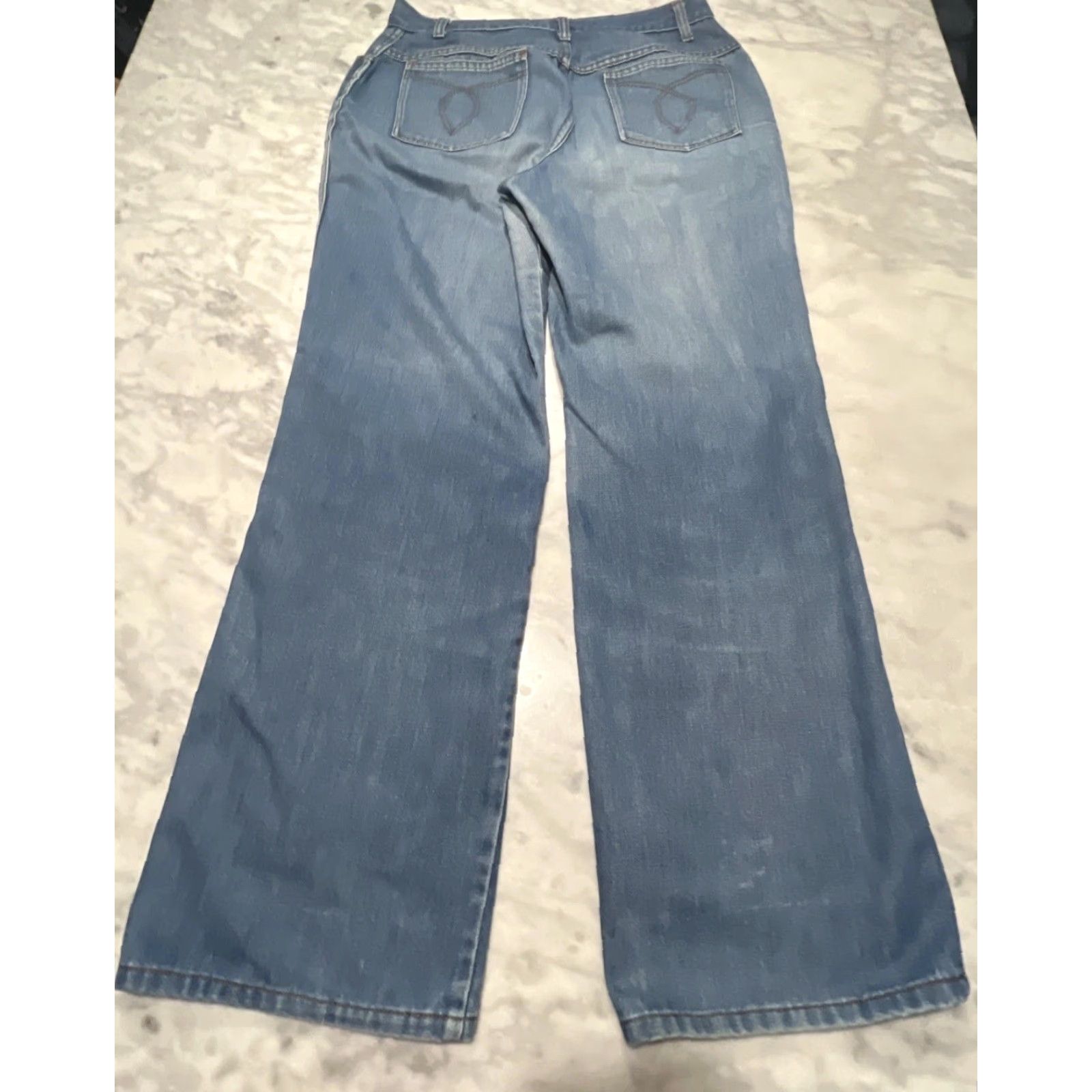 Sears VINTAGE Sears Jeans Womens 18 Blue Denim High Rise 70s Faded Made in USA Retro Size 40" / US 18 - 5 Thumbnail