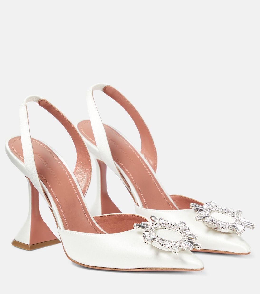 Begum satin slingback pumps