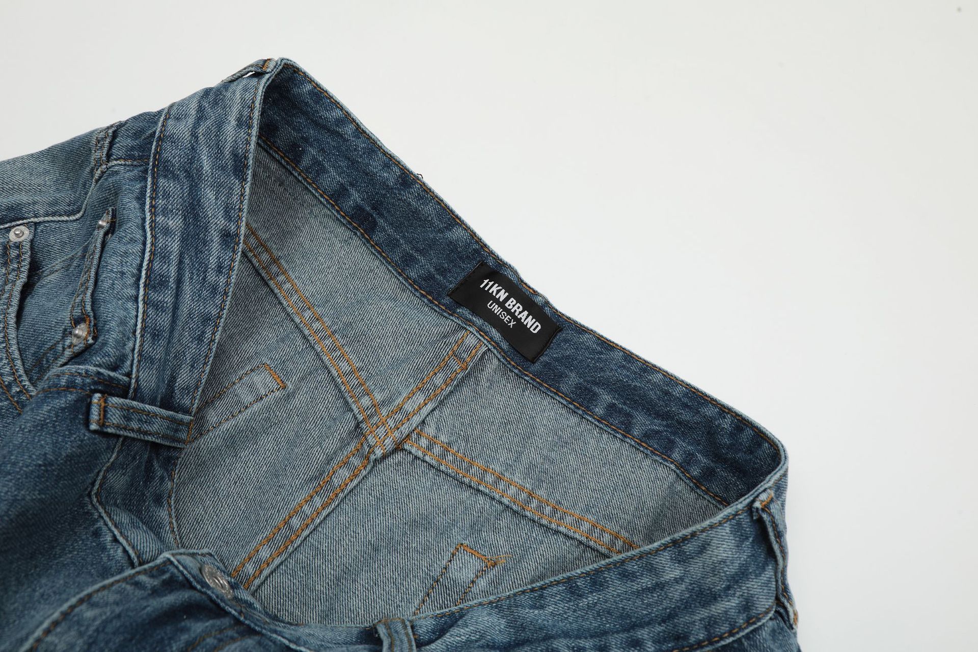 Japanese Brand × Jean Light blue loose straight American washed all-match jeans Size US 34 / EU 50 - 4 Thumbnail