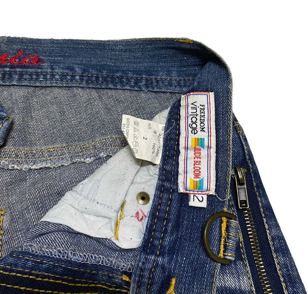 If Six Was Nine × Japanese Brand Rare Design Vintage California Patches Flared Jeans 2000s Size US 32 / EU 48 - 7 Thumbnail