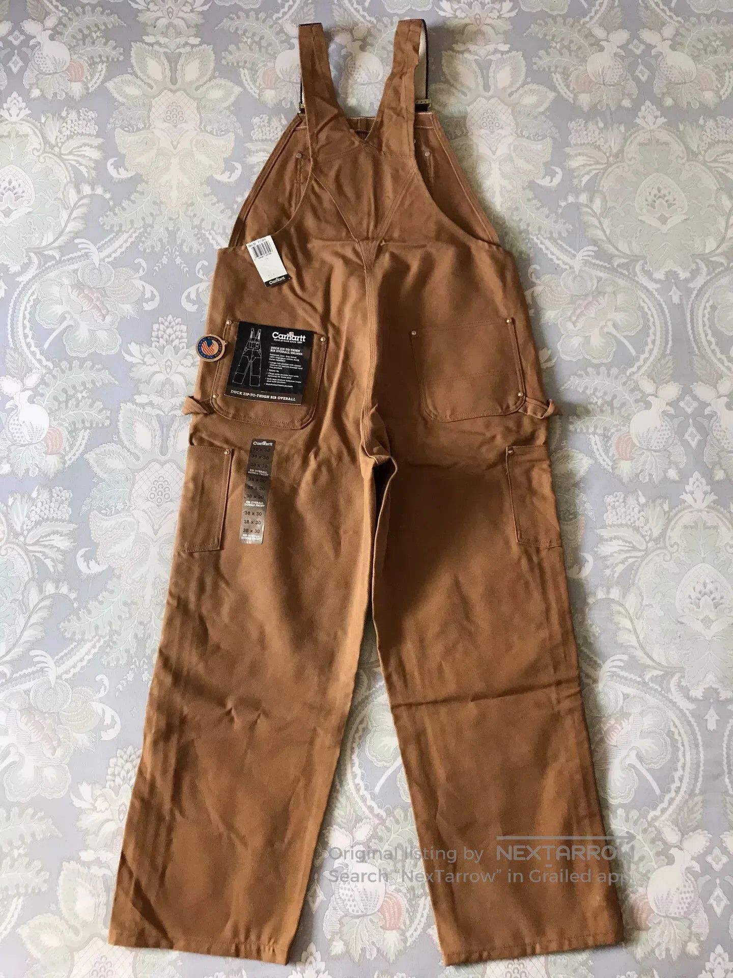 Carhartt Carhartt R37 Brown Overalls W38L30. Size US 38 / EU 54 - 4 Thumbnail