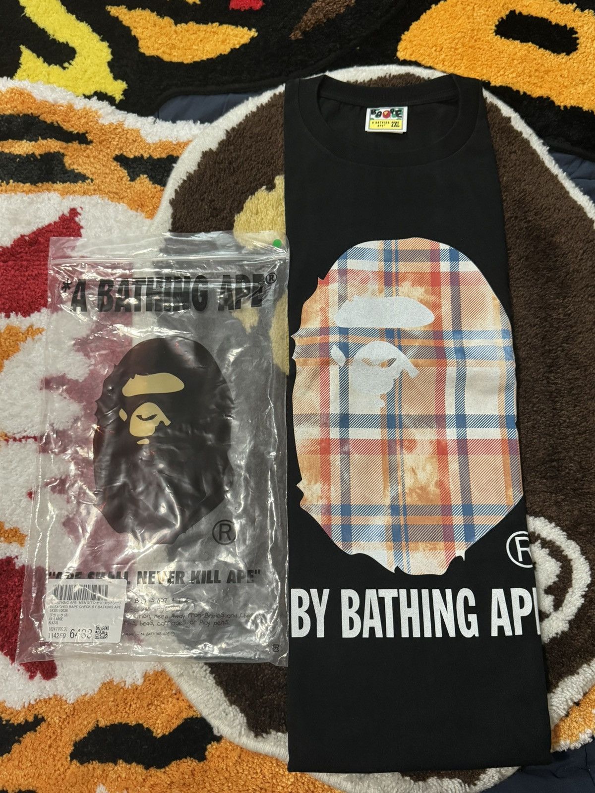Bape Bleached Ape Head By Bathing Ape Tee. XXL