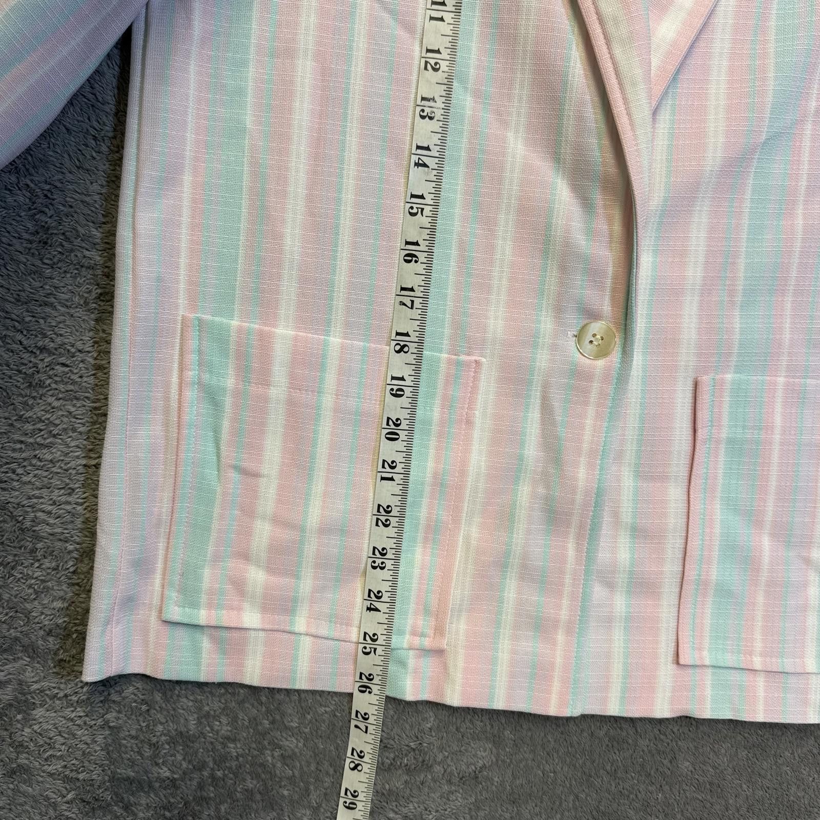 Other Vintage Cricket Lane Pastel Striped Blazer Coat Size US L / EU 52-54 / 3 - 6 Thumbnail
