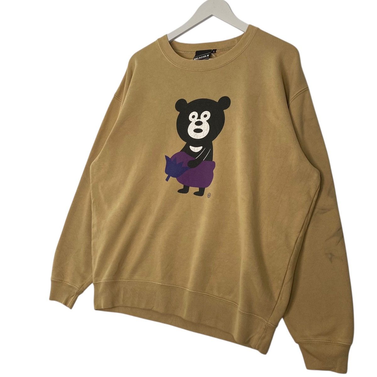 Vintage Vintage Beams T Sweatshirt Crewneck Brown Big Logo Size M Size US M / EU 48-50 / 2 - 2 Thumbnail