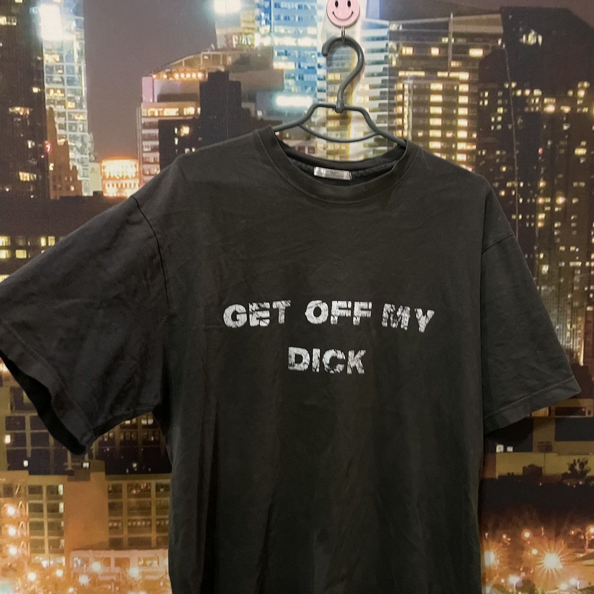 Band Tees VINTAGE Y2K BLACK TEE GET OFF MY DICK PENIS FUNNY PORNO Size US L / EU 52-54 / 3 - 3 Thumbnail