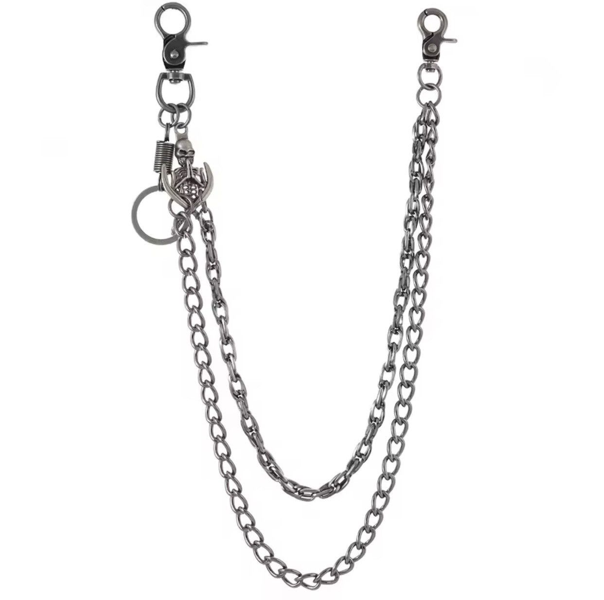 Jewelry skull pendant multi-layer pants chain Size ONE SIZE - 6 Thumbnail