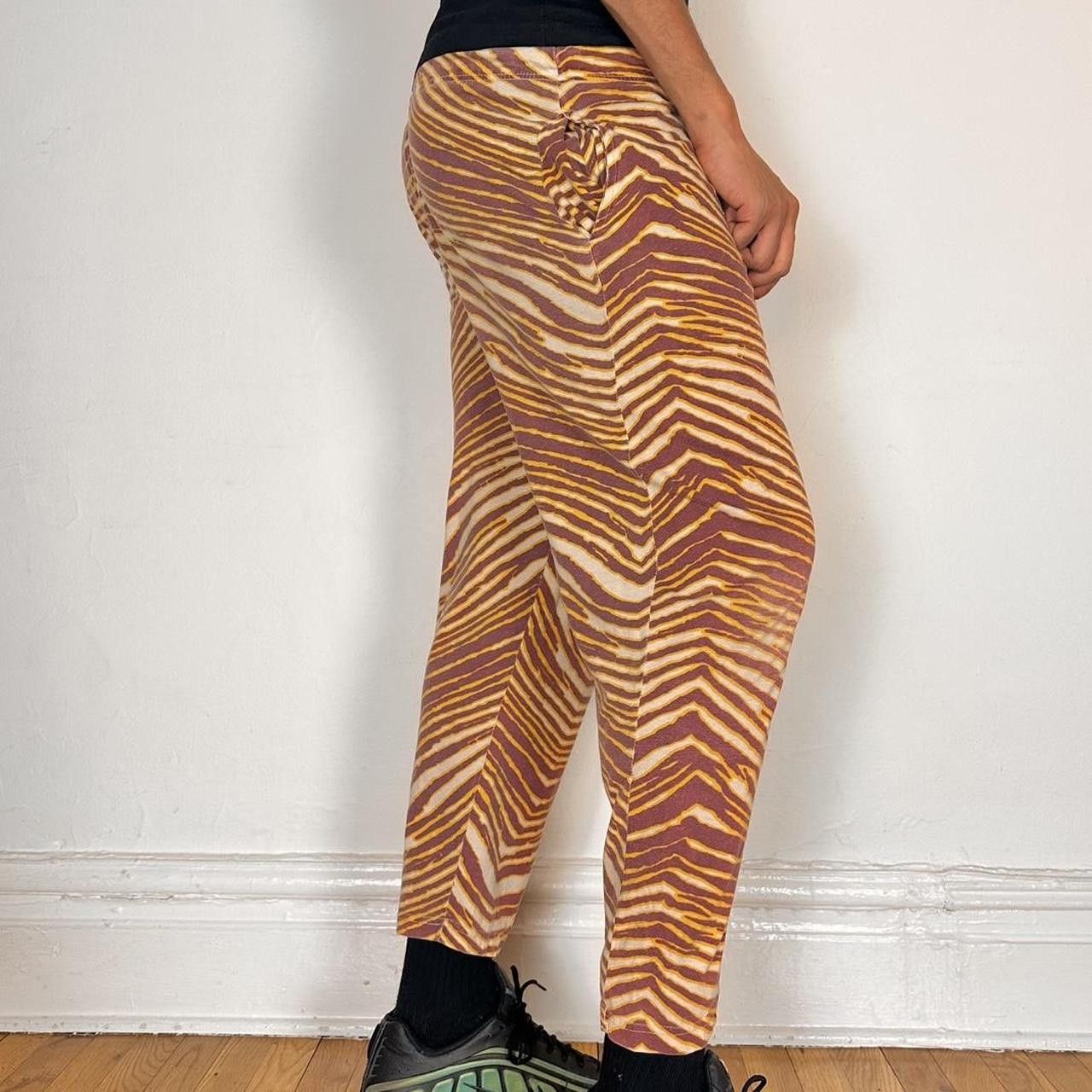 Zubaz Vintage Zubaz Maroon & Yellow Tiger Striped Pants - Small Size US 26 / EU 42 - 5 Thumbnail