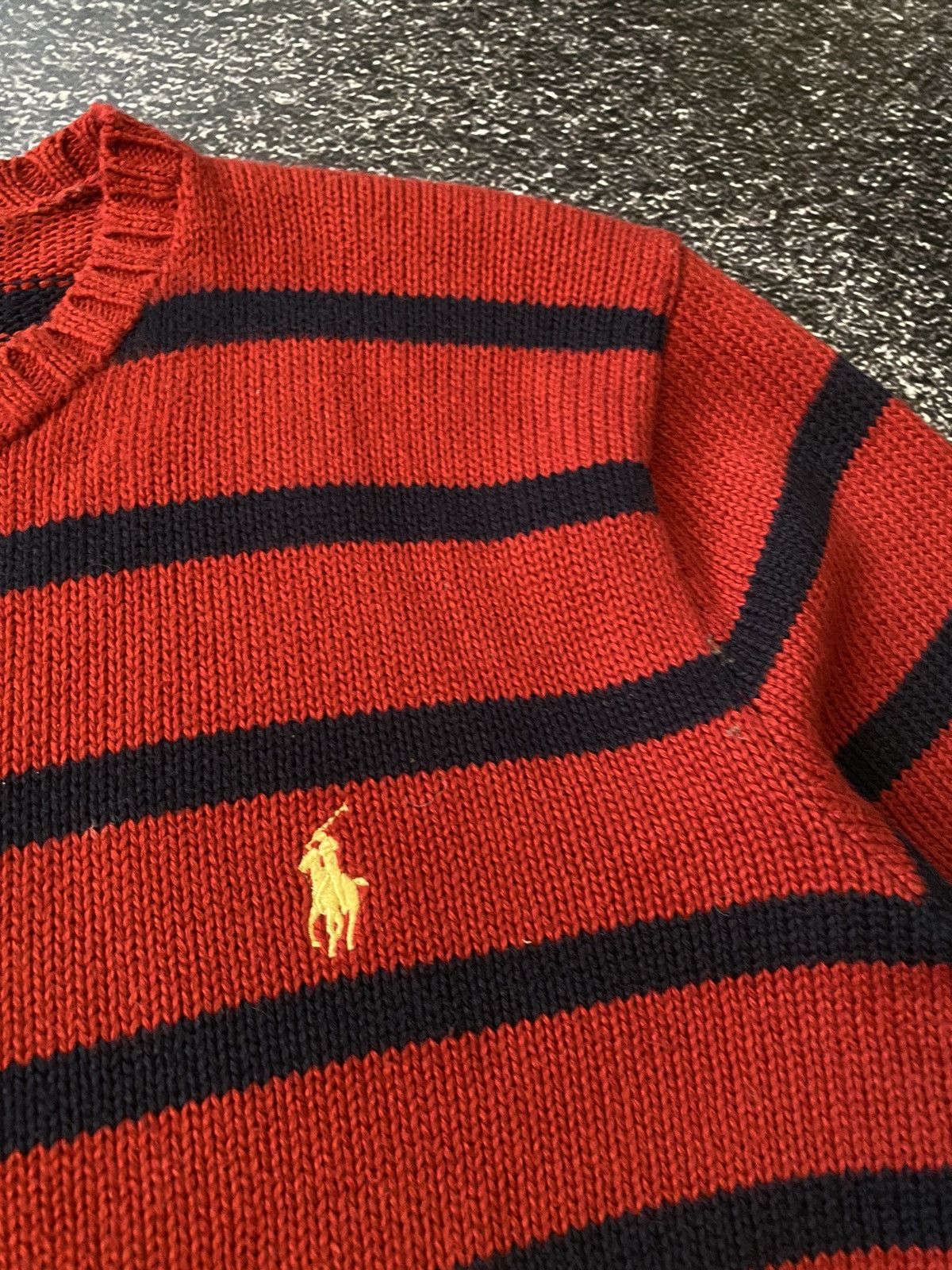 Polo Ralph Lauren Vintage Polo Ralph Lauren Red Striped Sweater 90s Hype Size US L / EU 52-54 / 3 - 3 Thumbnail