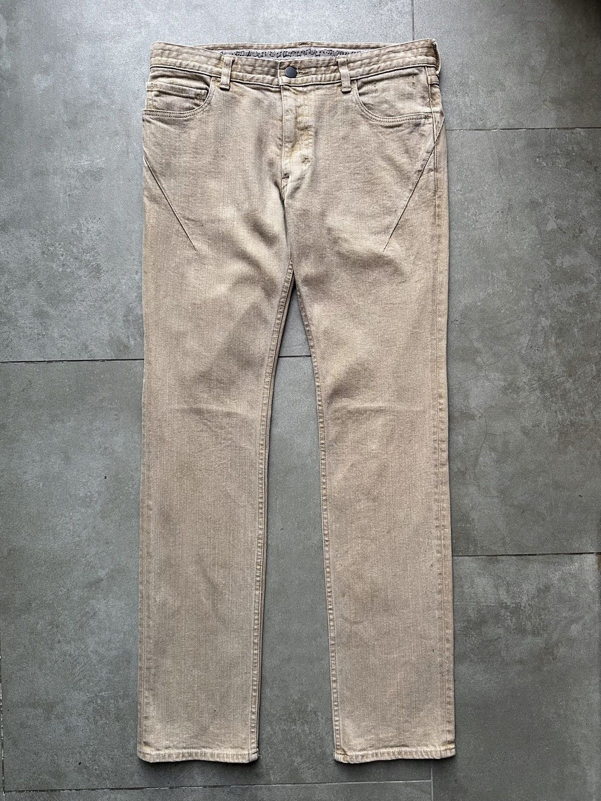 SS07 (NN) WASHED BEIGE SLIM DENIM JEANS
