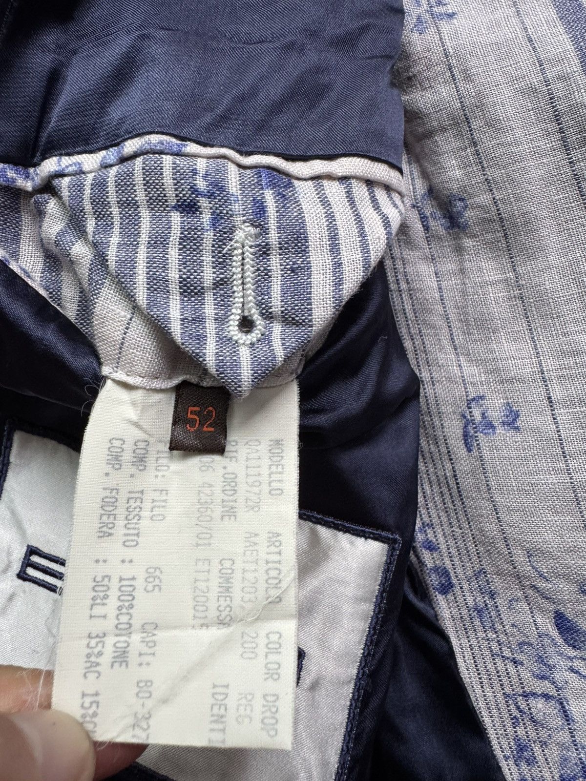 Etro Etro Navy Striped cotton Blazer Size 52 italy Size 52R - 6 Thumbnail