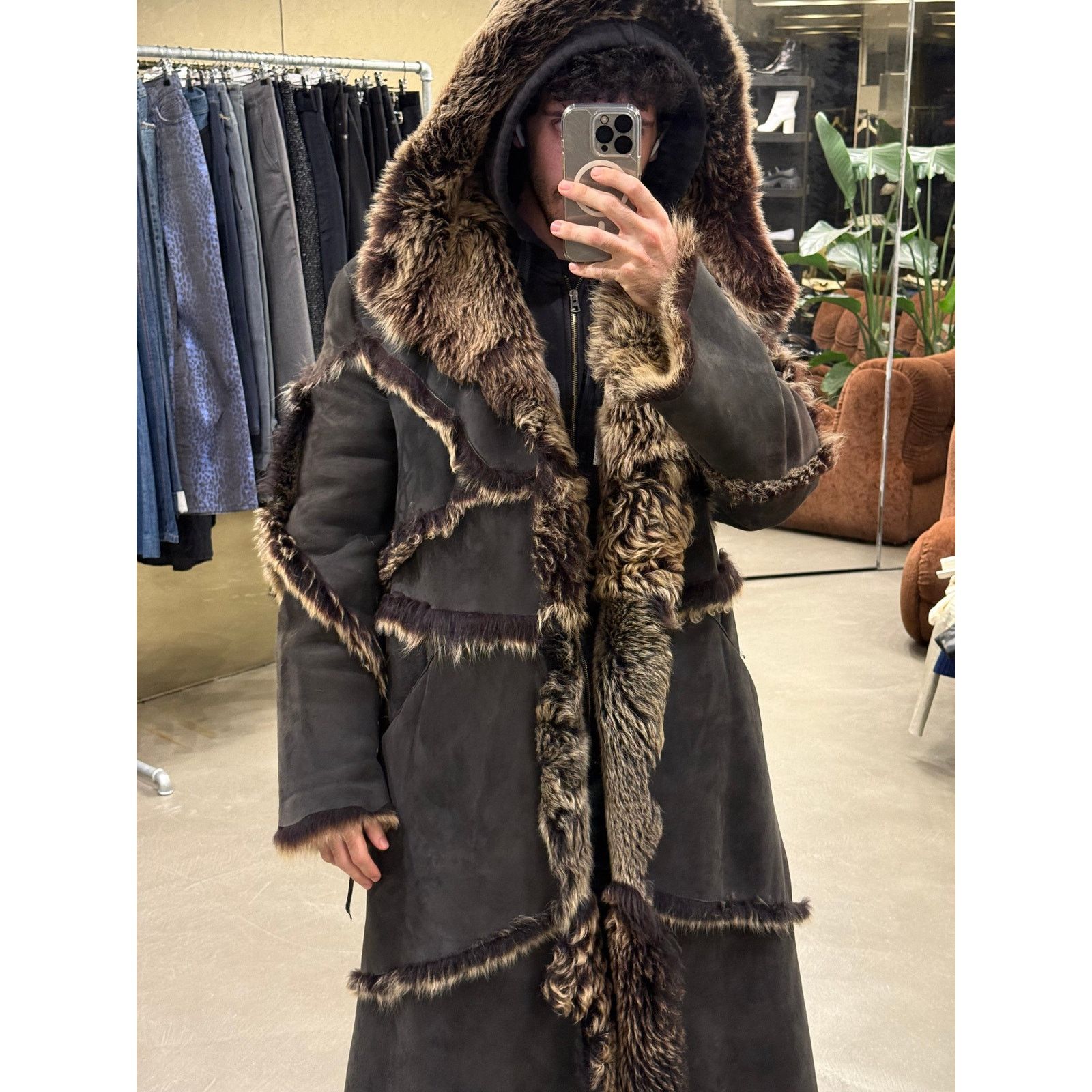 Roberto Cavalli A/W1999 Roberto Cavalli oversized patchwork shearling coat Size ONE SIZE - 2 Thumbnail