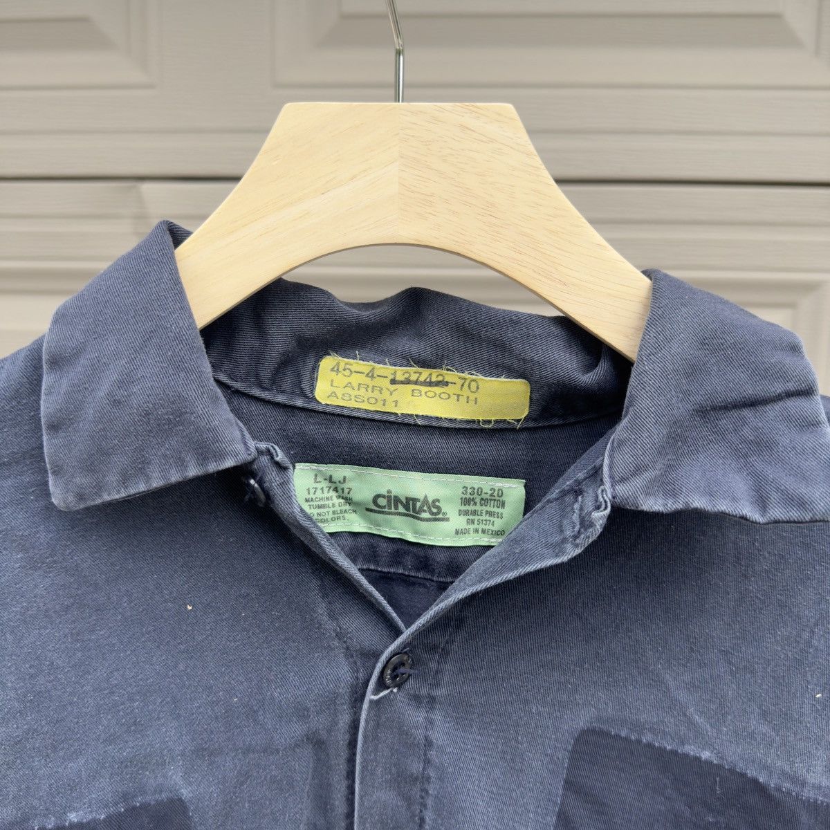 Vintage Sun Faded Thrashed Distressed Work Shirt ERD Grunge Chrome Size US L / EU 52-54 / 3 - 6 Thumbnail