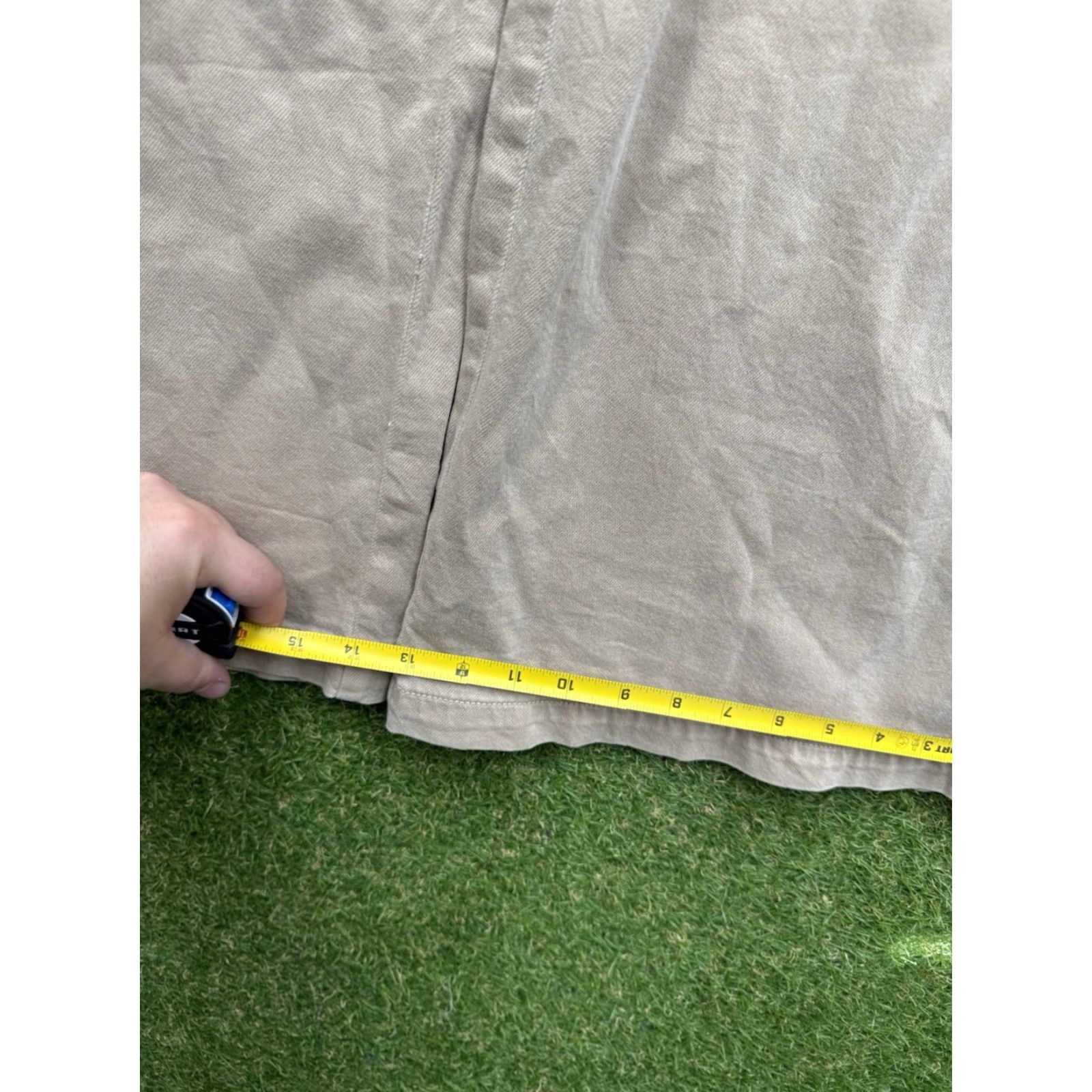 American Eagle Outfitters American Eagle Pants Womens 16 High Rise Baggy Wide Leg Cargo Stretch y2k Beige Size 38" / US 16 / IT 52 - 3 Thumbnail